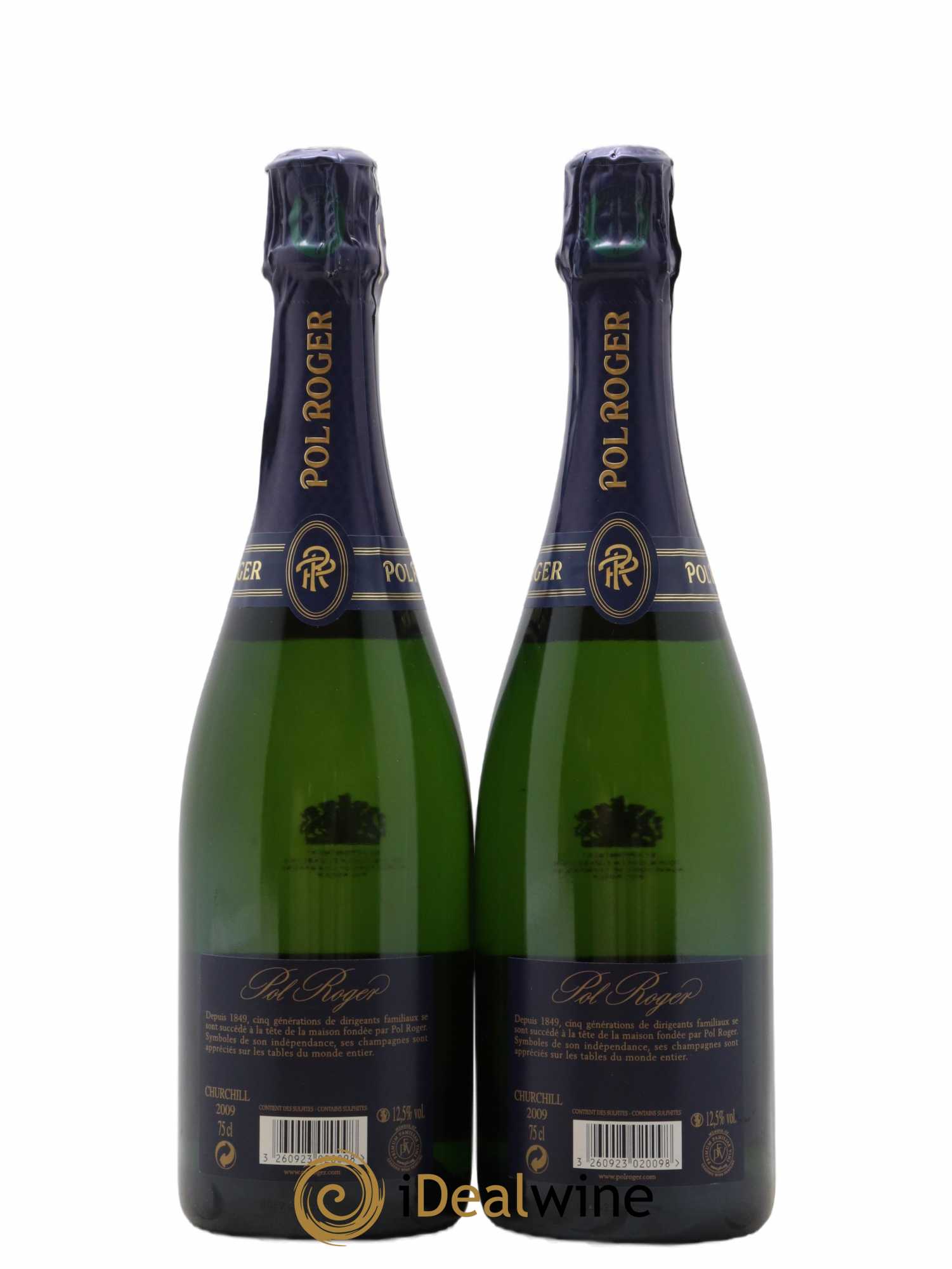 Cuvée Winston Churchill Pol Roger 2009 - Lot of 2 bottles - 2