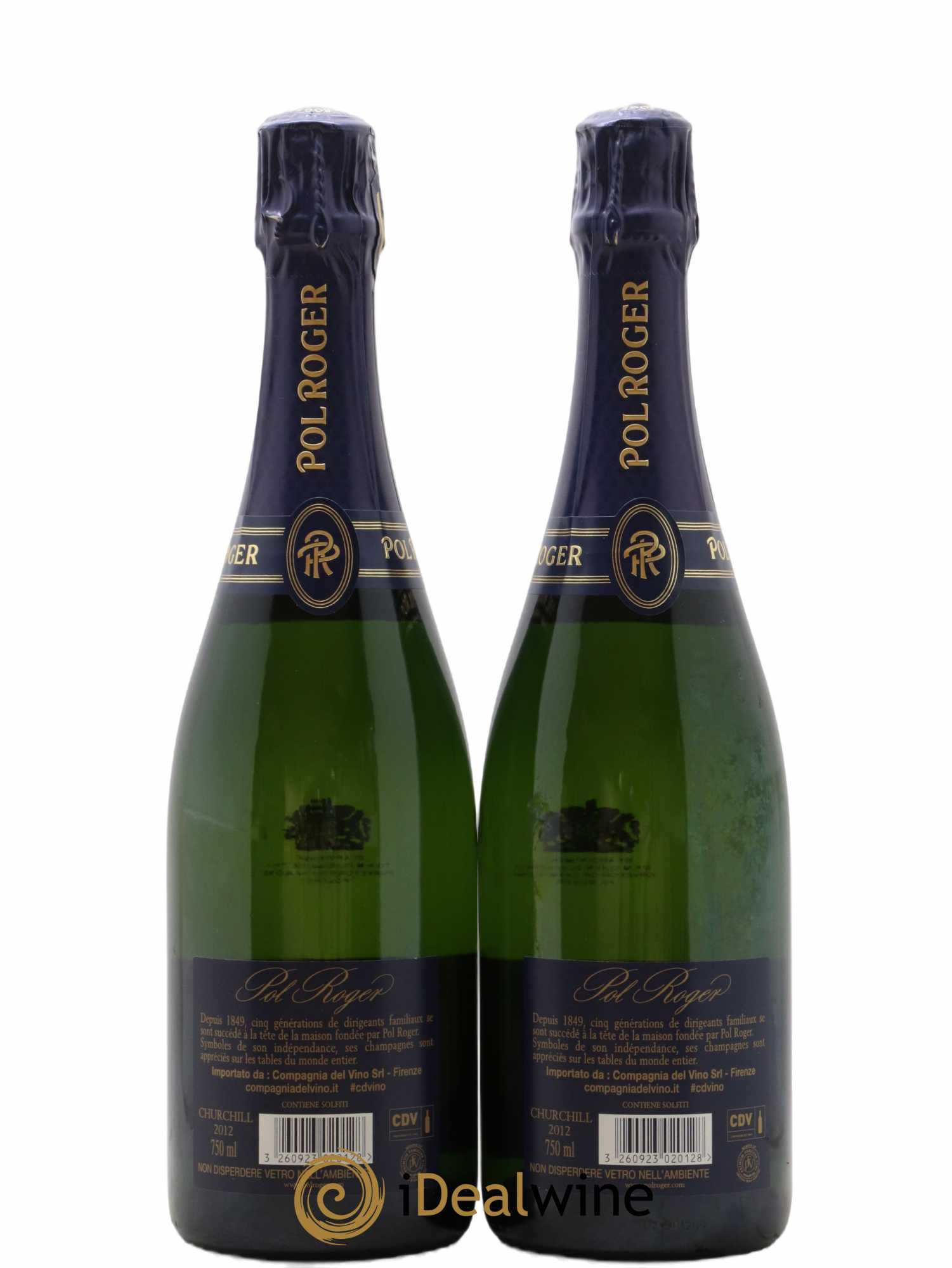 Cuvée Winston Churchill Pol Roger 2012 - Lot of 2 bottles - 2
