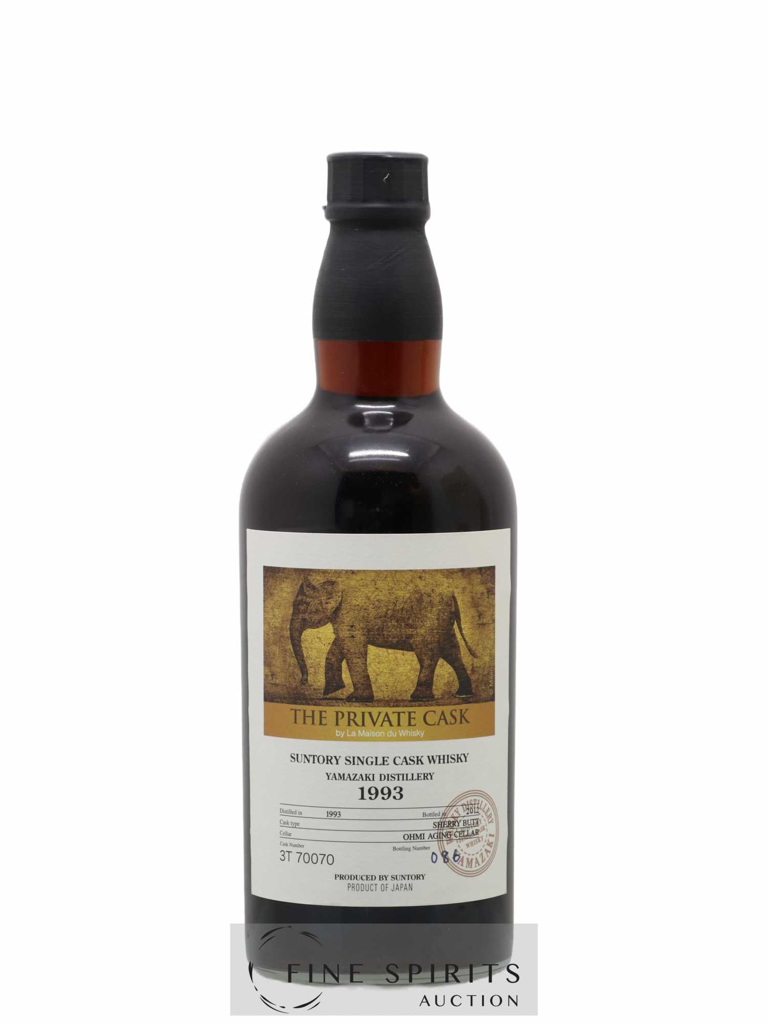 Yamazaki 1993 Of. Single Sherry Butt Cask n°3T70070 - bottled 2012 LMDW The Private Cask - Lot de 1 bouteille - 1