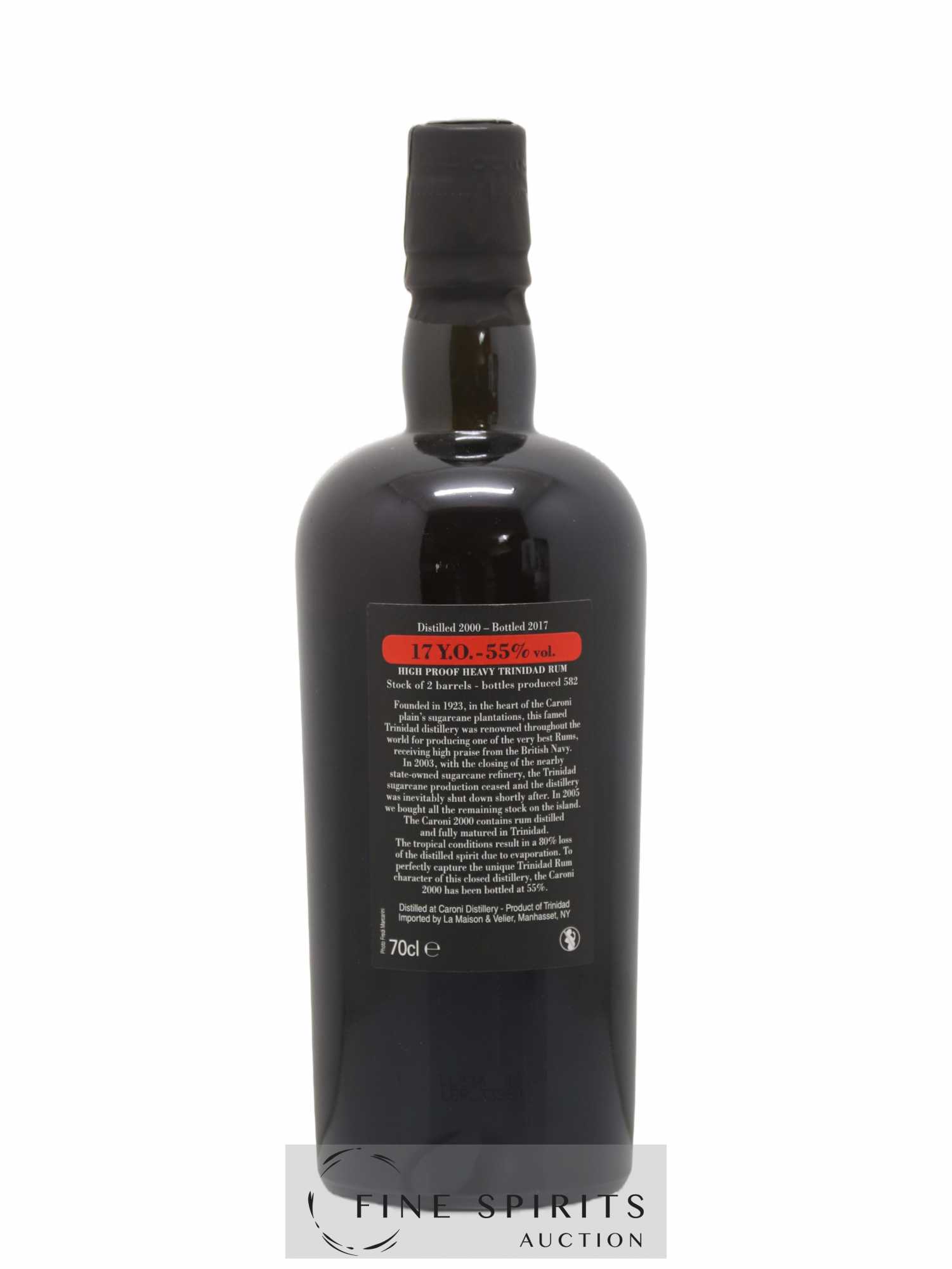 Caroni 17 years 2000 Velier 110 Proof One of 582 - bottled 2017 - Lot de 1 bouteille - 2
