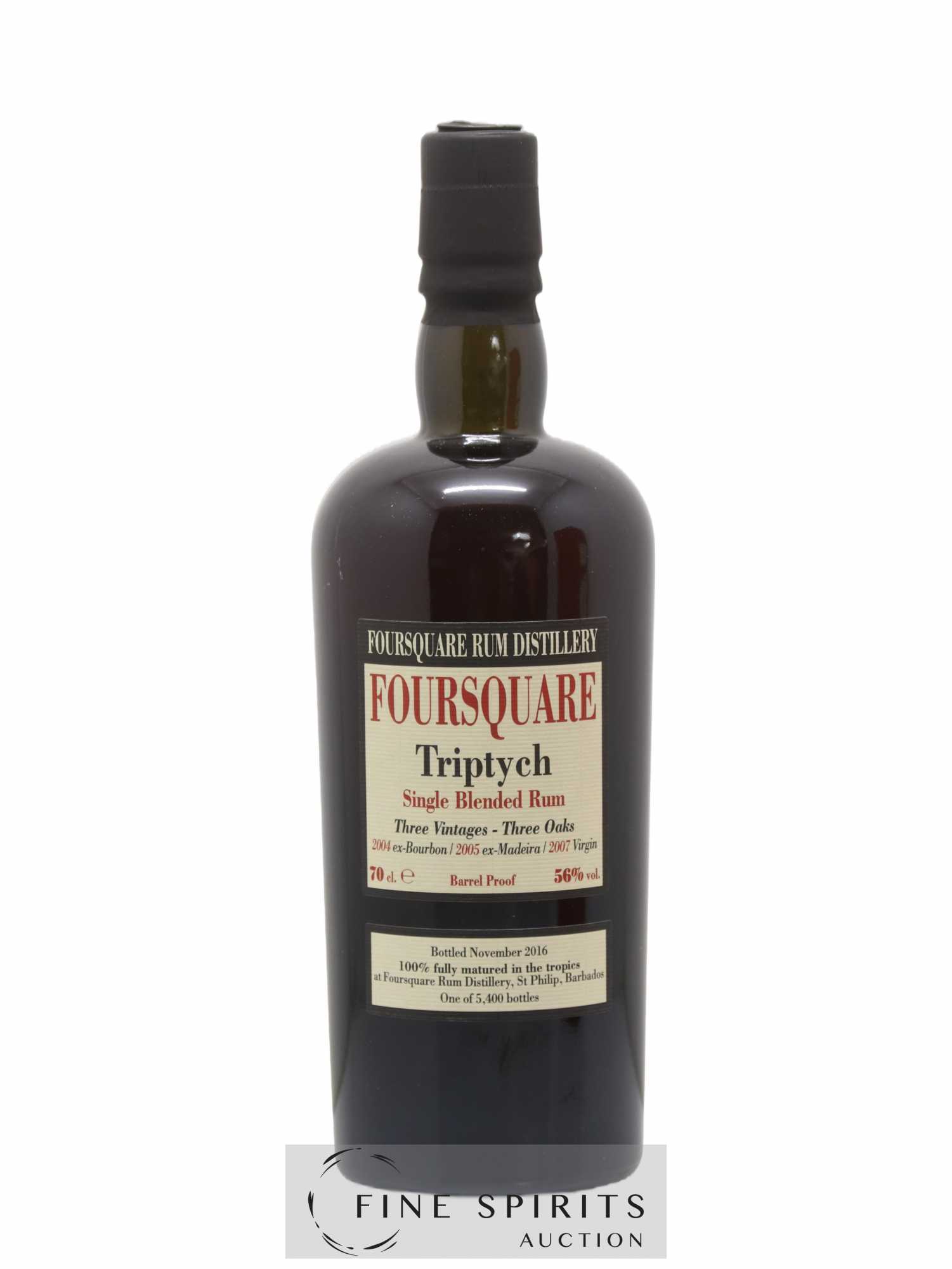 Foursquare Velier Triptych One of 5400 - bottled 2016 - Lot de 1 bouteille - 1