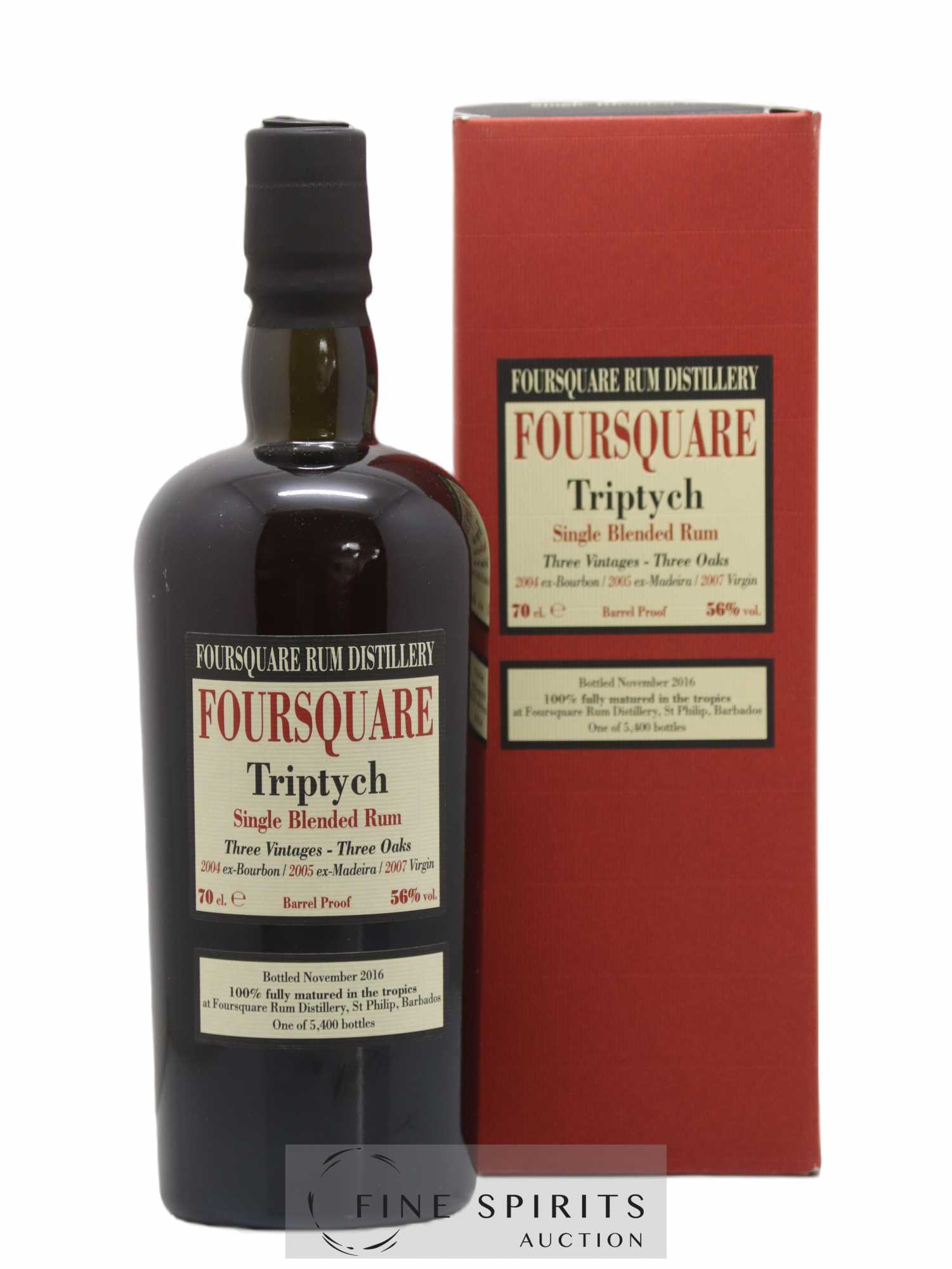 Foursquare Velier Triptych One of 5400 - bottled 2016 - Lot de 1 bouteille - 0