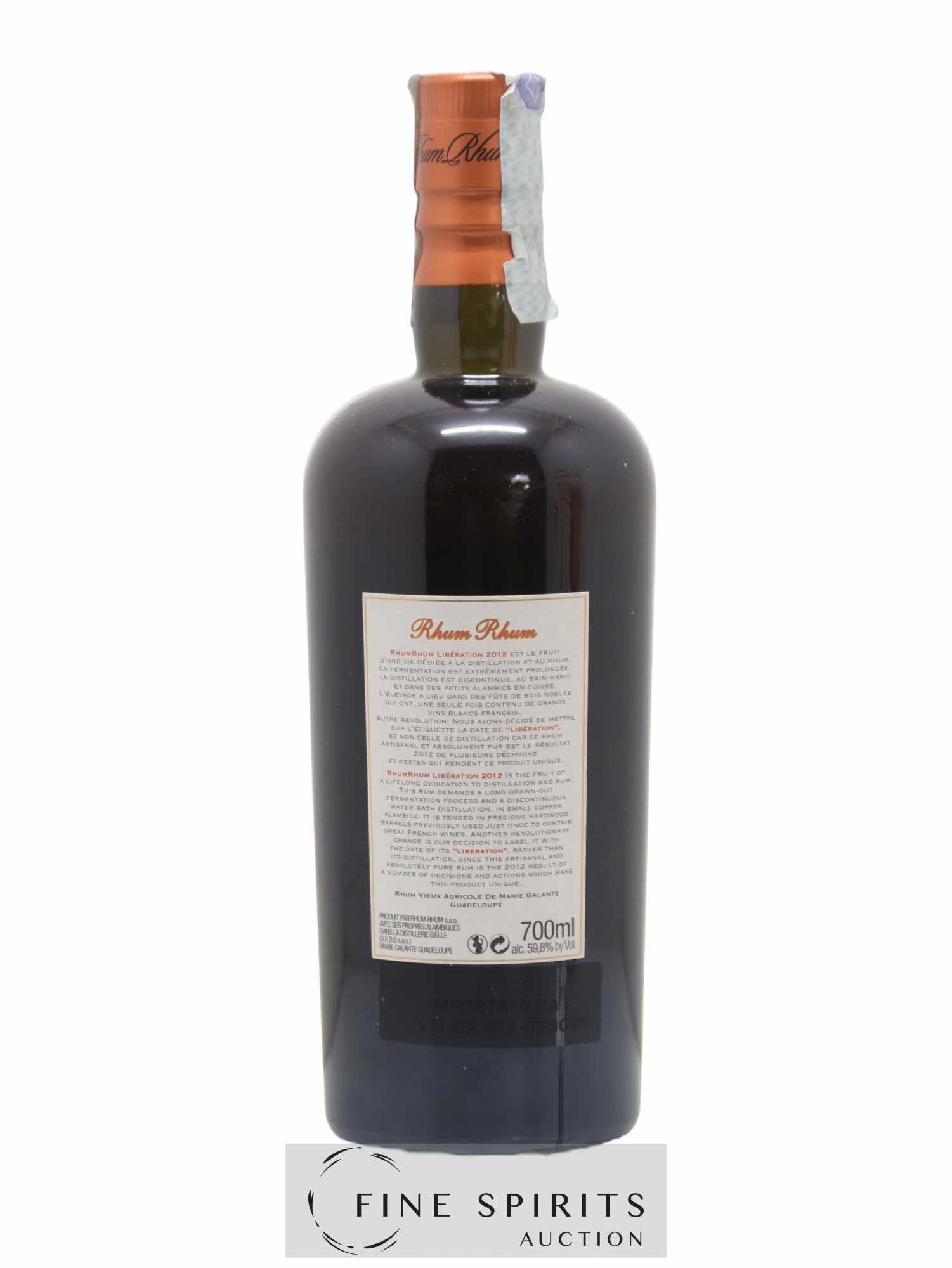 Rhum Rhum Of. PMG - Maitre Capovilla Libération 2012 Version Intégrale - Lot of 1 bottle - 2