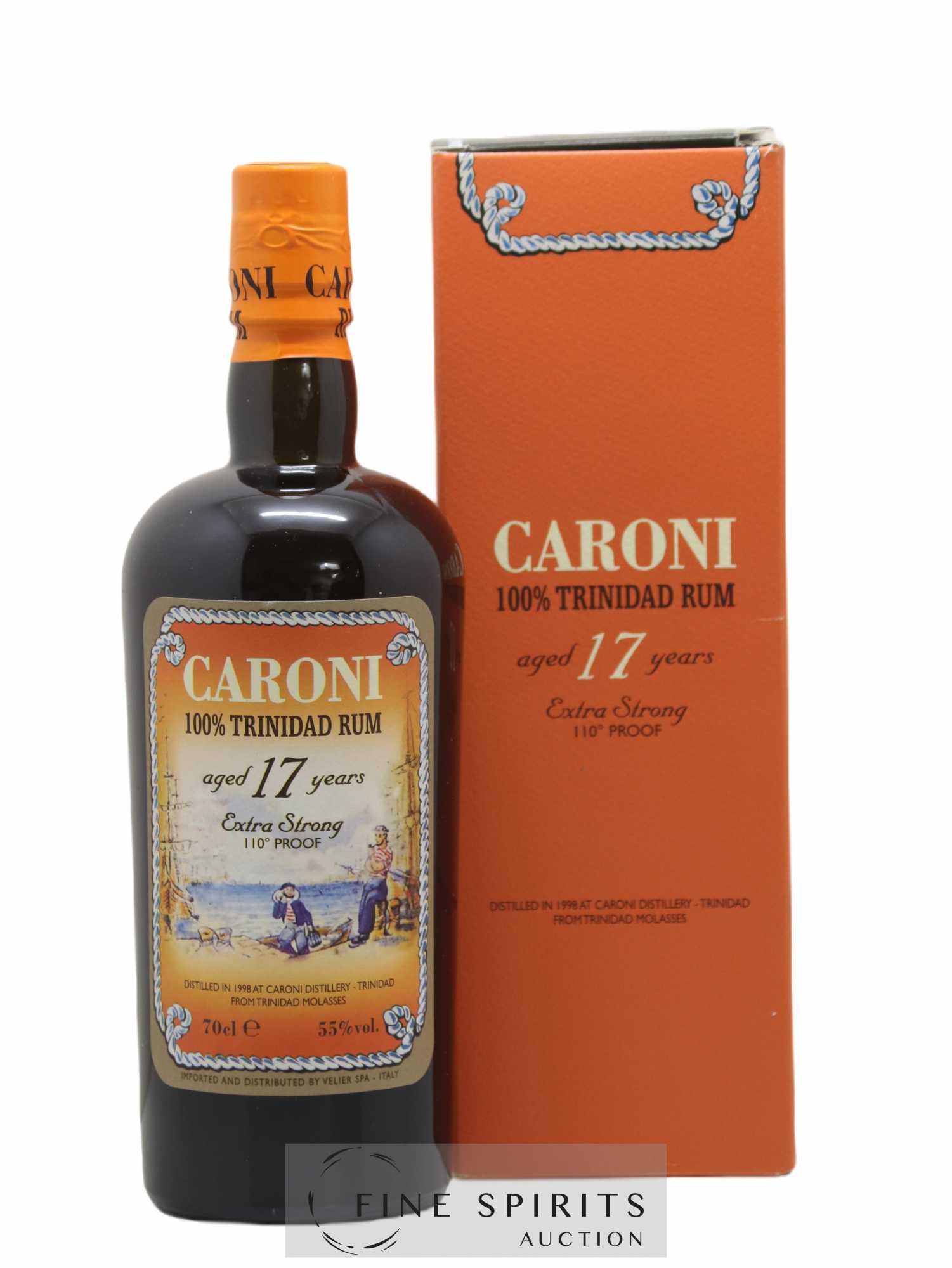 Caroni 17 years 1998 Of. 110° Proof bottled 2015 LMDW Extra Strong - Lot de 1 bouteille - 0