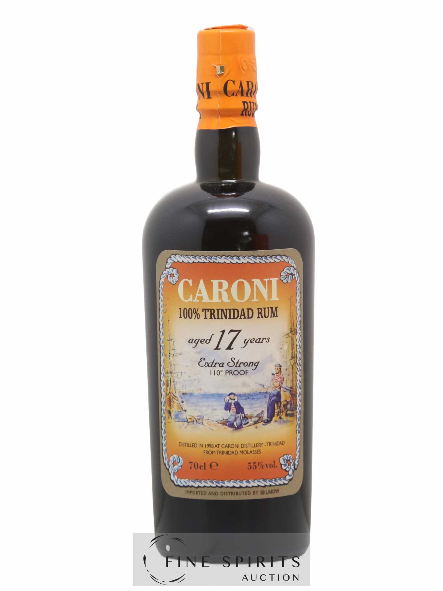 Caroni 17 years 1998 Of. 110° Proof bottled 2015 LMDW Extra Strong - Lot de 1 bouteille - 1