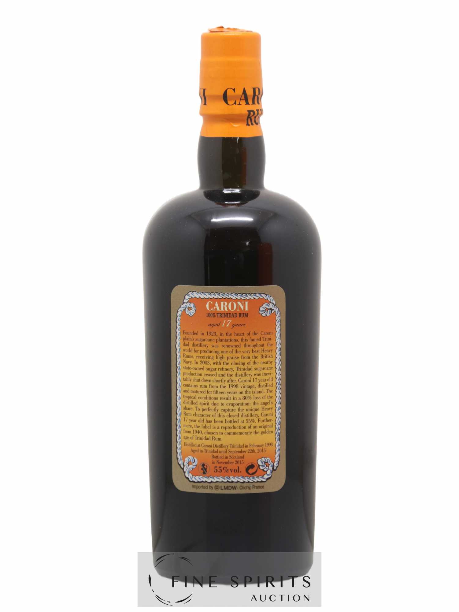 Caroni 17 years 1998 Of. 110° Proof bottled 2015 LMDW Extra Strong - Lot de 1 bouteille - 2