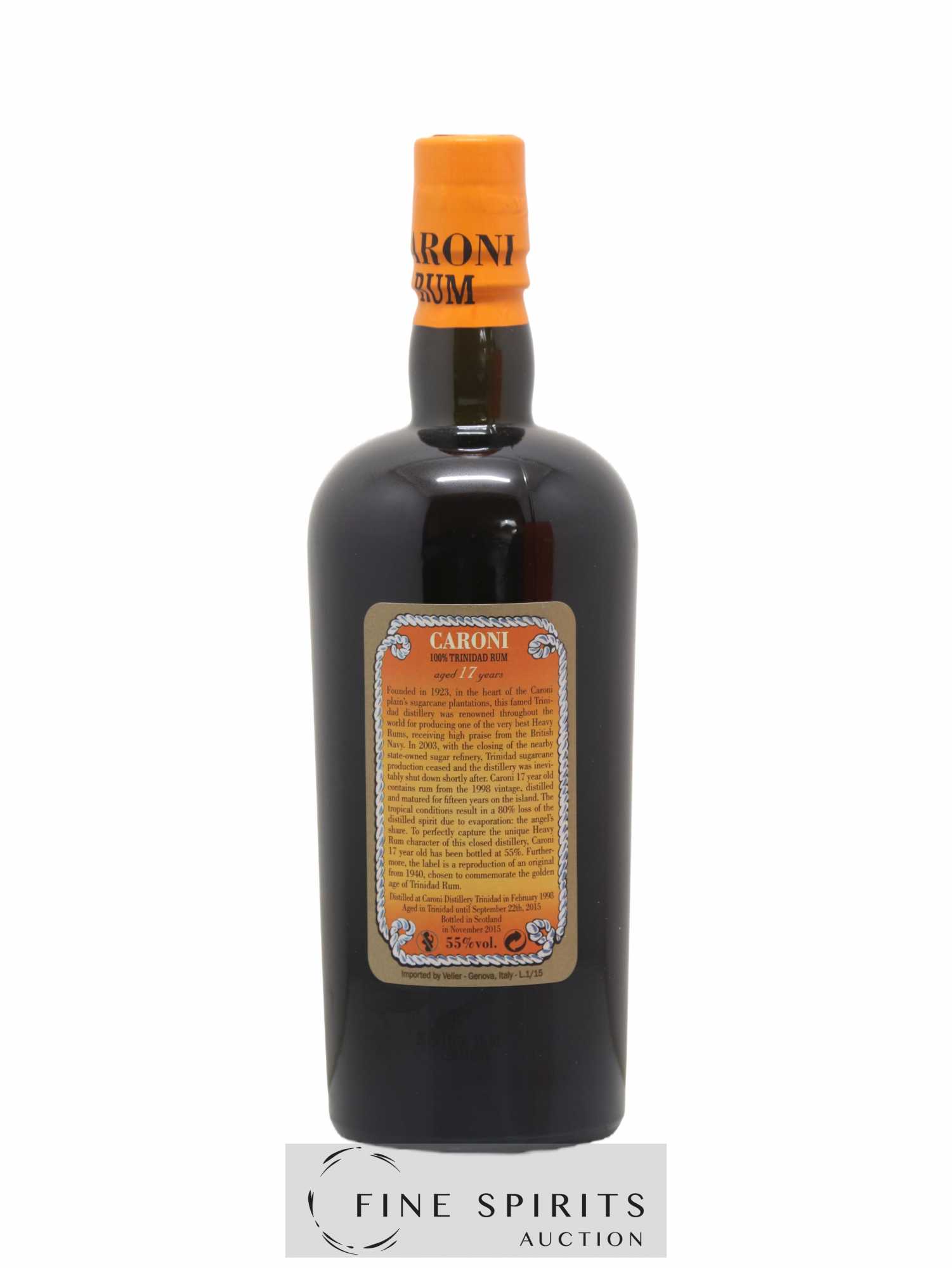 Caroni 17 years 1998 Of. 110° Proof bottled 2015 LMDW Extra Strong - Lot de 1 bouteille - 2