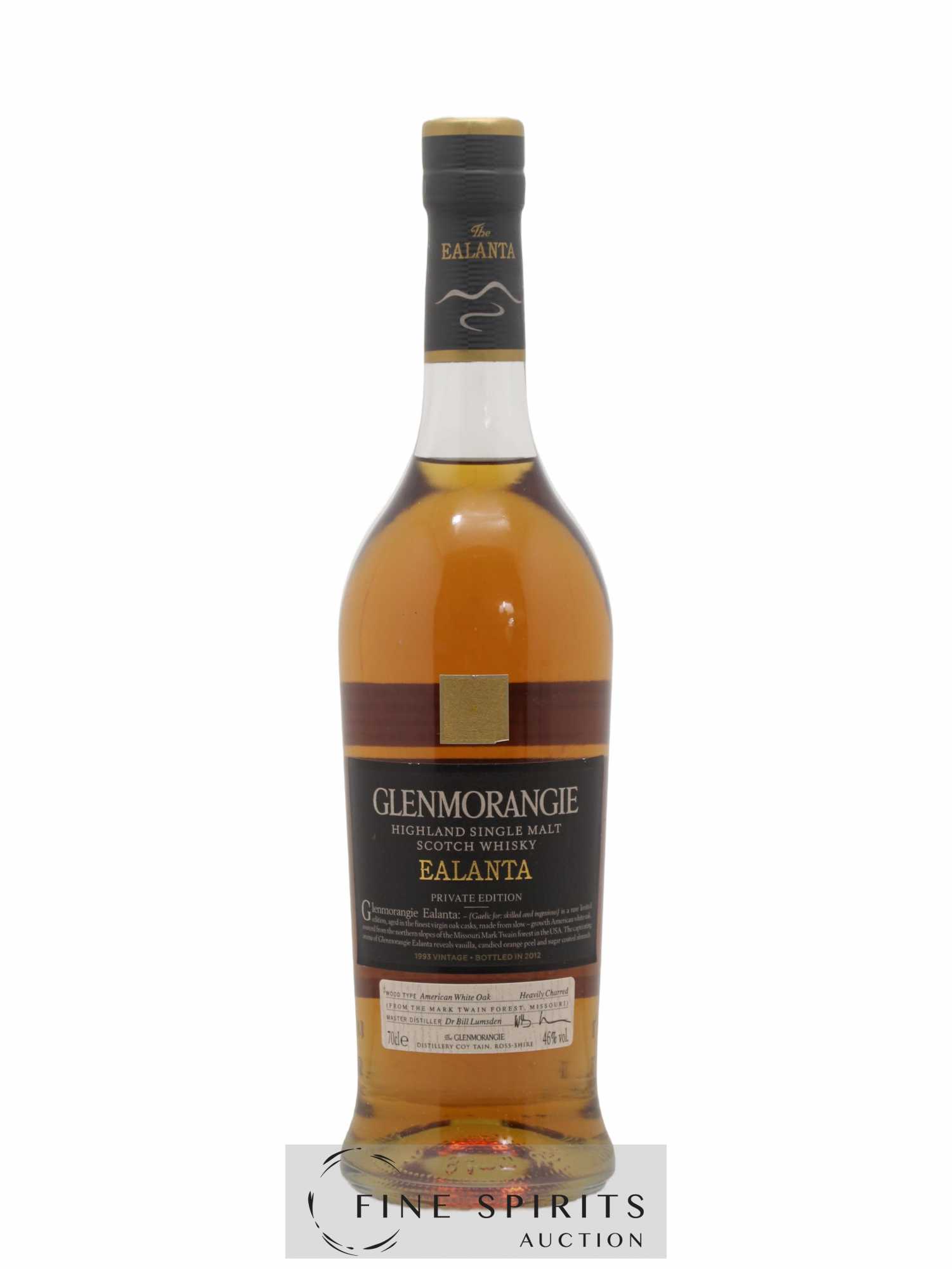 Glenmorangie 1993 Of. Ealanta American White Oak - bottled 2012 Private Edition - Lot de 1 bouteille - 1