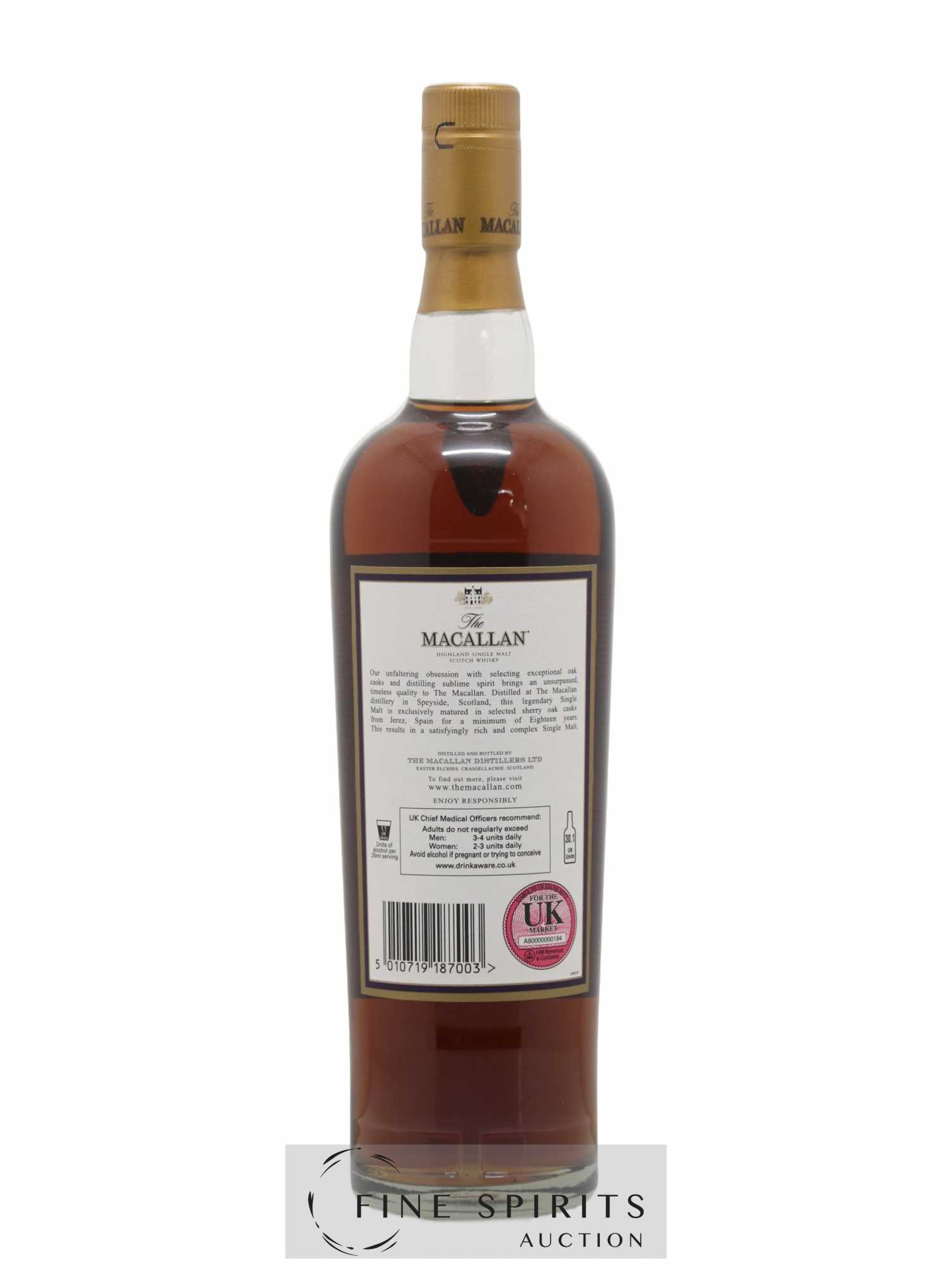 Macallan (The) 18 years 1991 Of. Selected Sherry Oak Casks from Jerez - Lotto di 1 bottiglia - 2