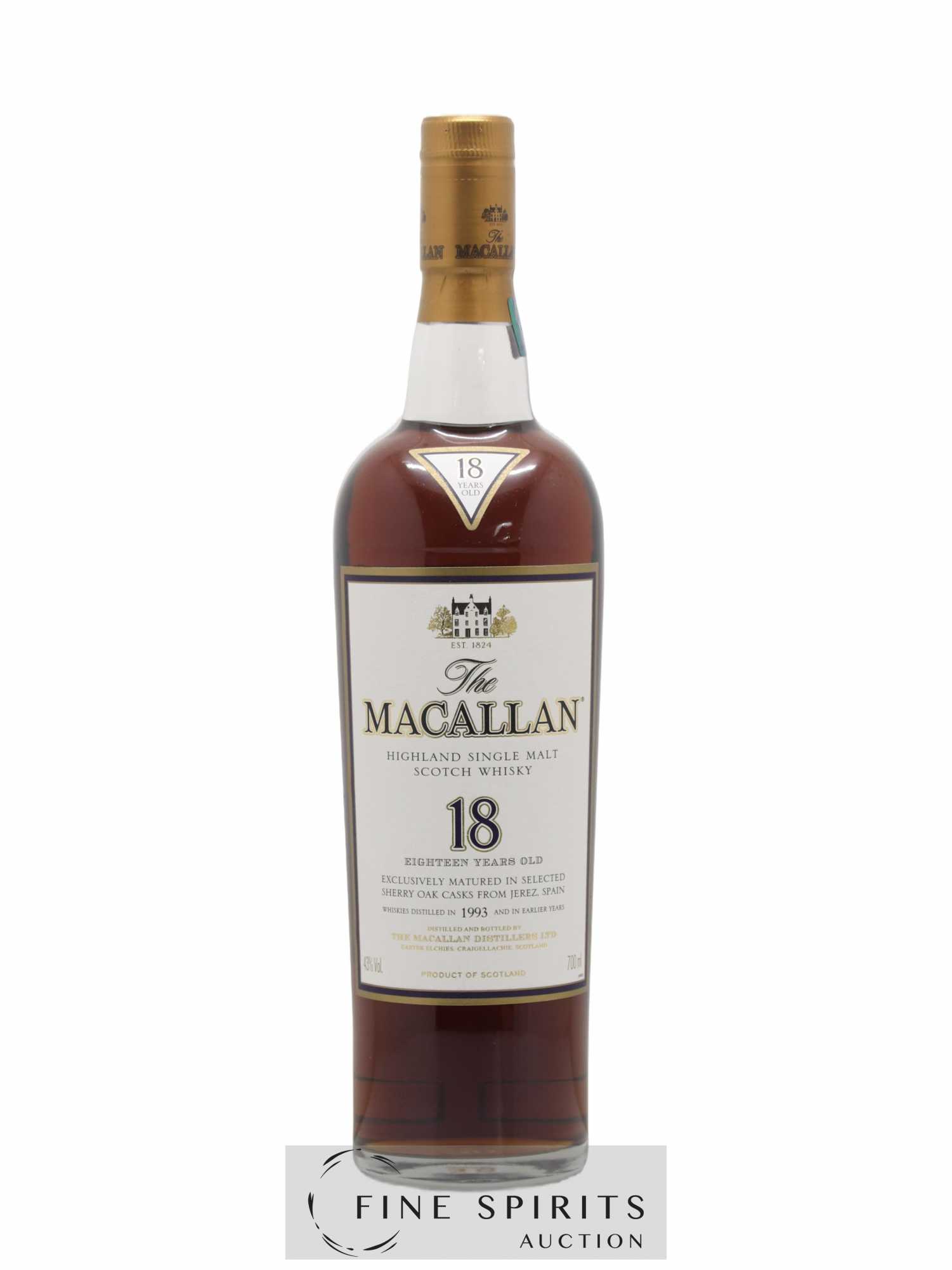 Macallan (The) 18 years 1993 Of. Selected Sherry Oak Casks from Jerez - Lot de 1 bouteille - 1