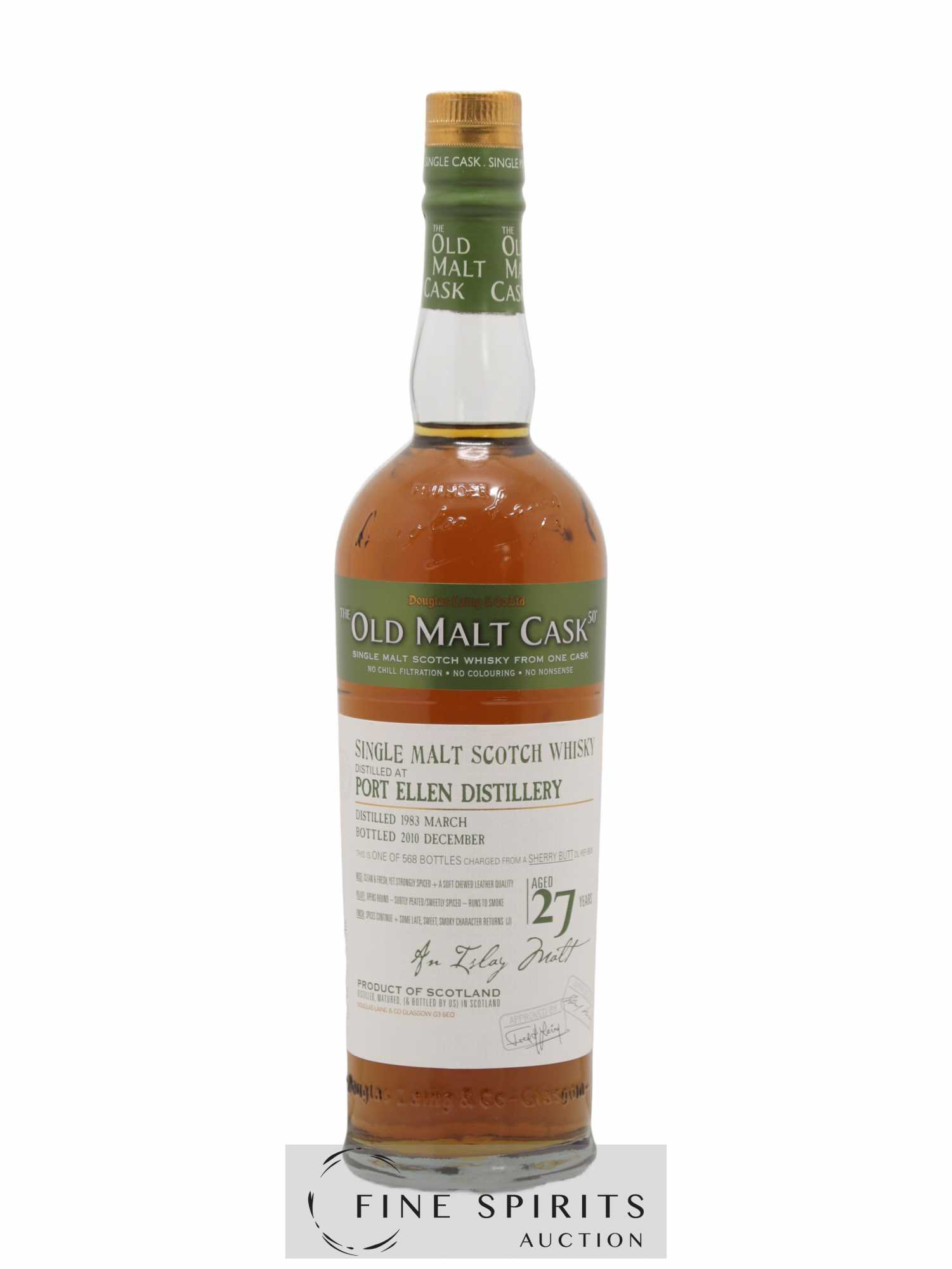 Port Ellen 27 years 1983 Douglas Laing Sherry Butt DL REF 6836 - One of 568 - bottled 2010 The Old Malt Cask - Lotto di 1 bottiglia - 1