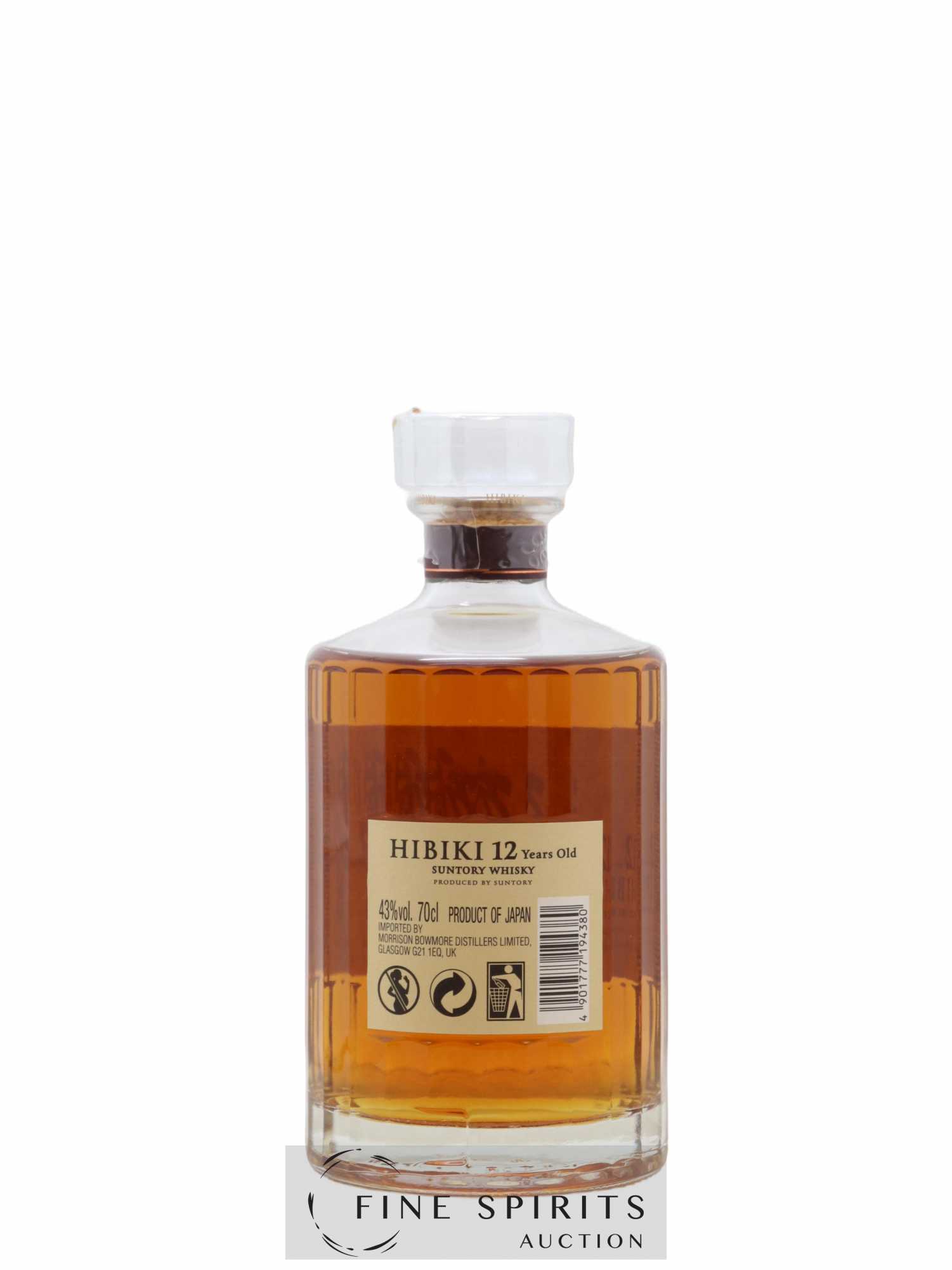 Hibiki 12 years Of. Suntory (70cl.) - Lot de 1 bouteille - 2