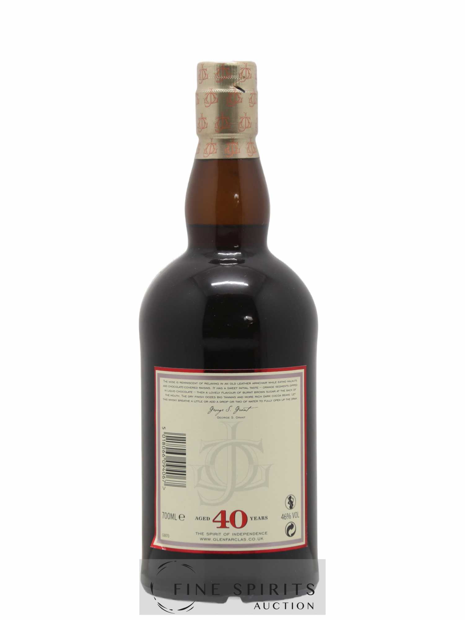Glenfarclas 40 years Of. - Lot de 1 bouteille - 2