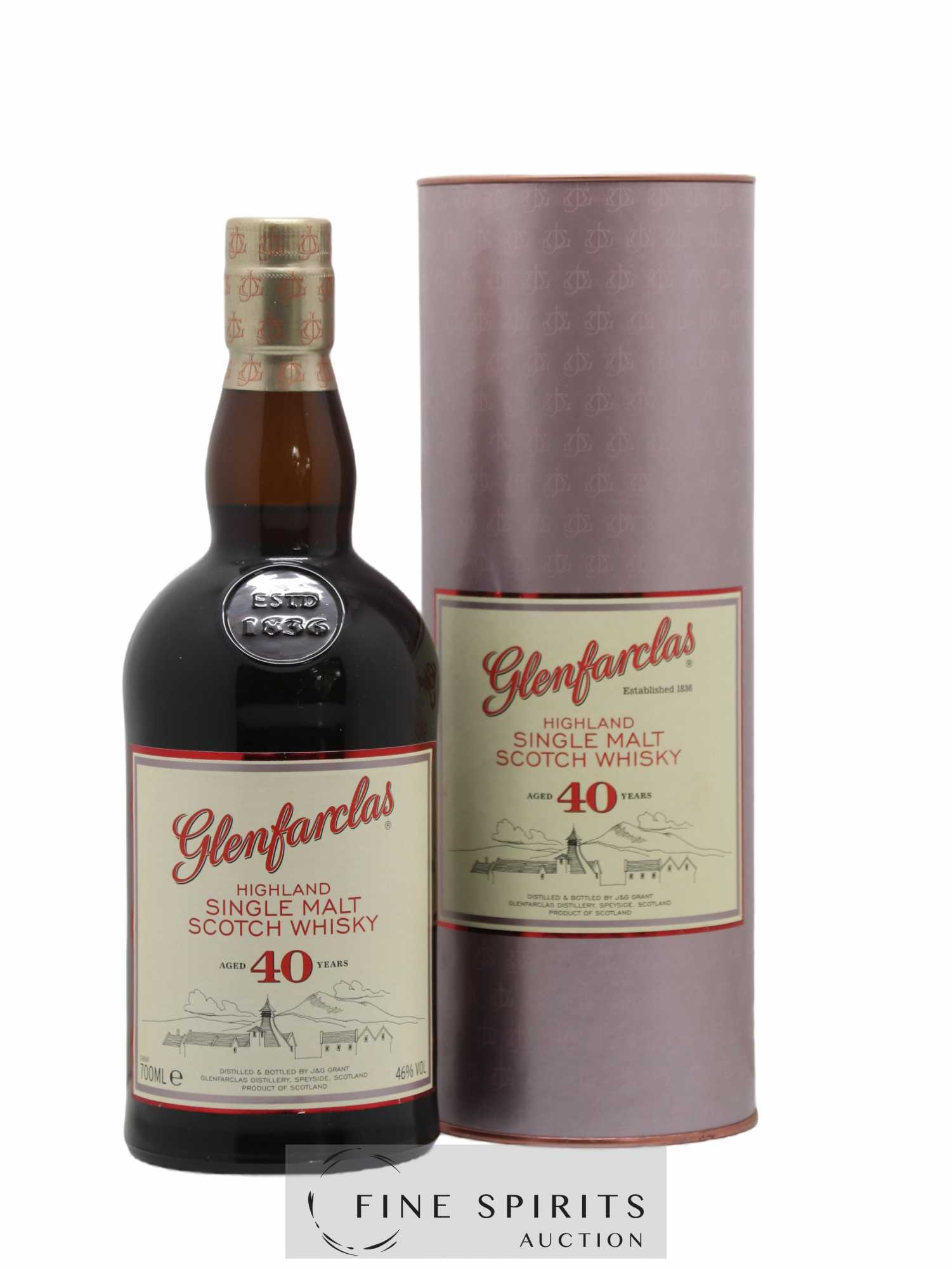 Glenfarclas 40 years Of. - Lot de 1 bouteille - 0