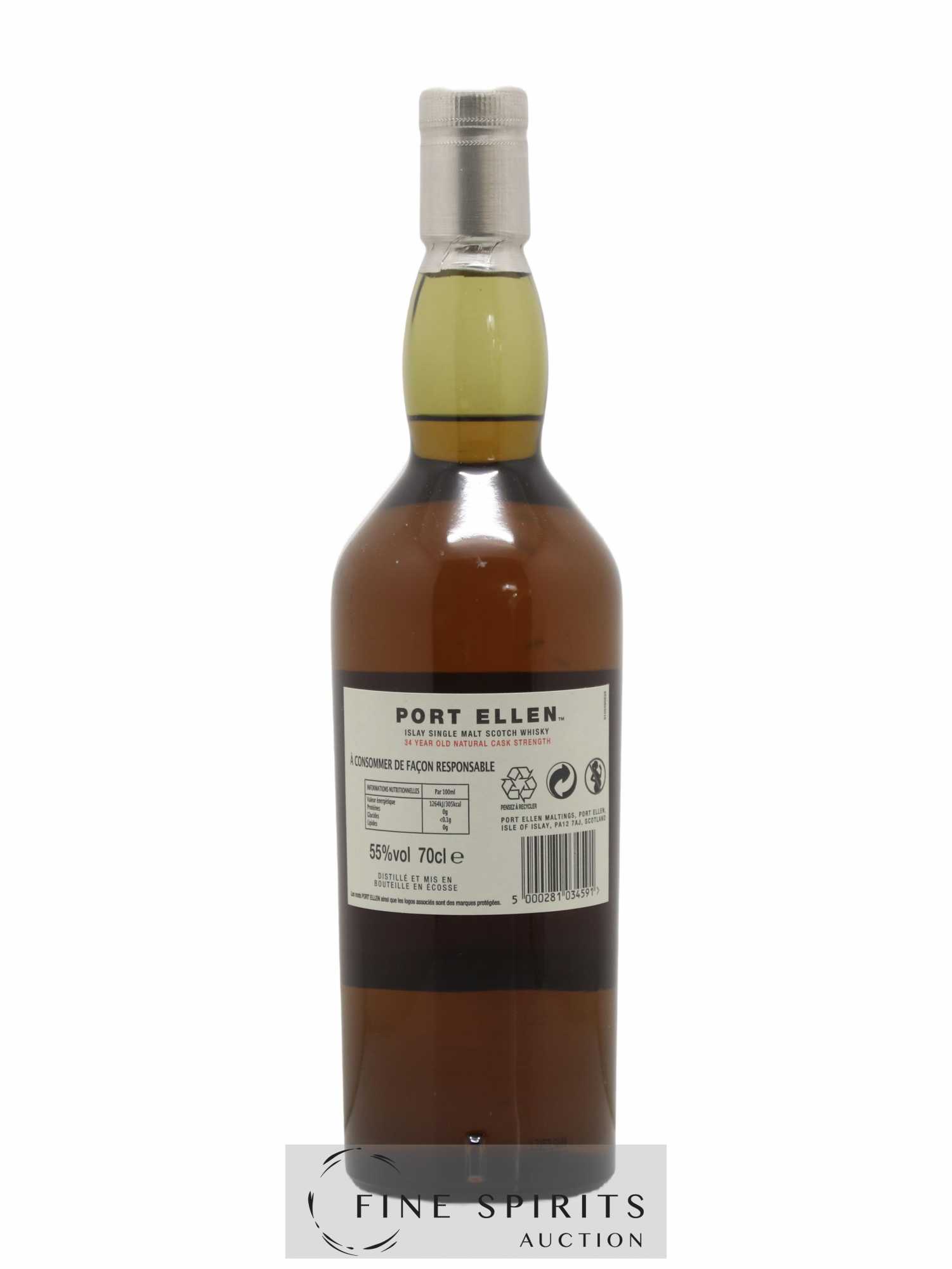 Port Ellen 34 years 1978 Of. 13th Release Natural Cask Strength - One of 2958 - bottled 2013 Limited Edition - Lot de 1 bouteille - 2