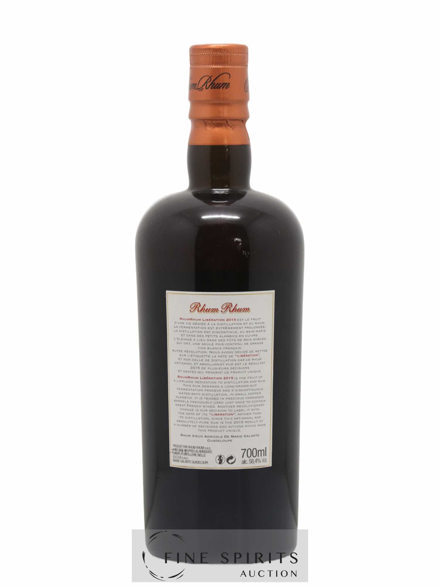 Rhum Rhum Of. PMG - Maitre Capovilla Libération 2015 Version Intégrale - Lot of 1 bottle - 2