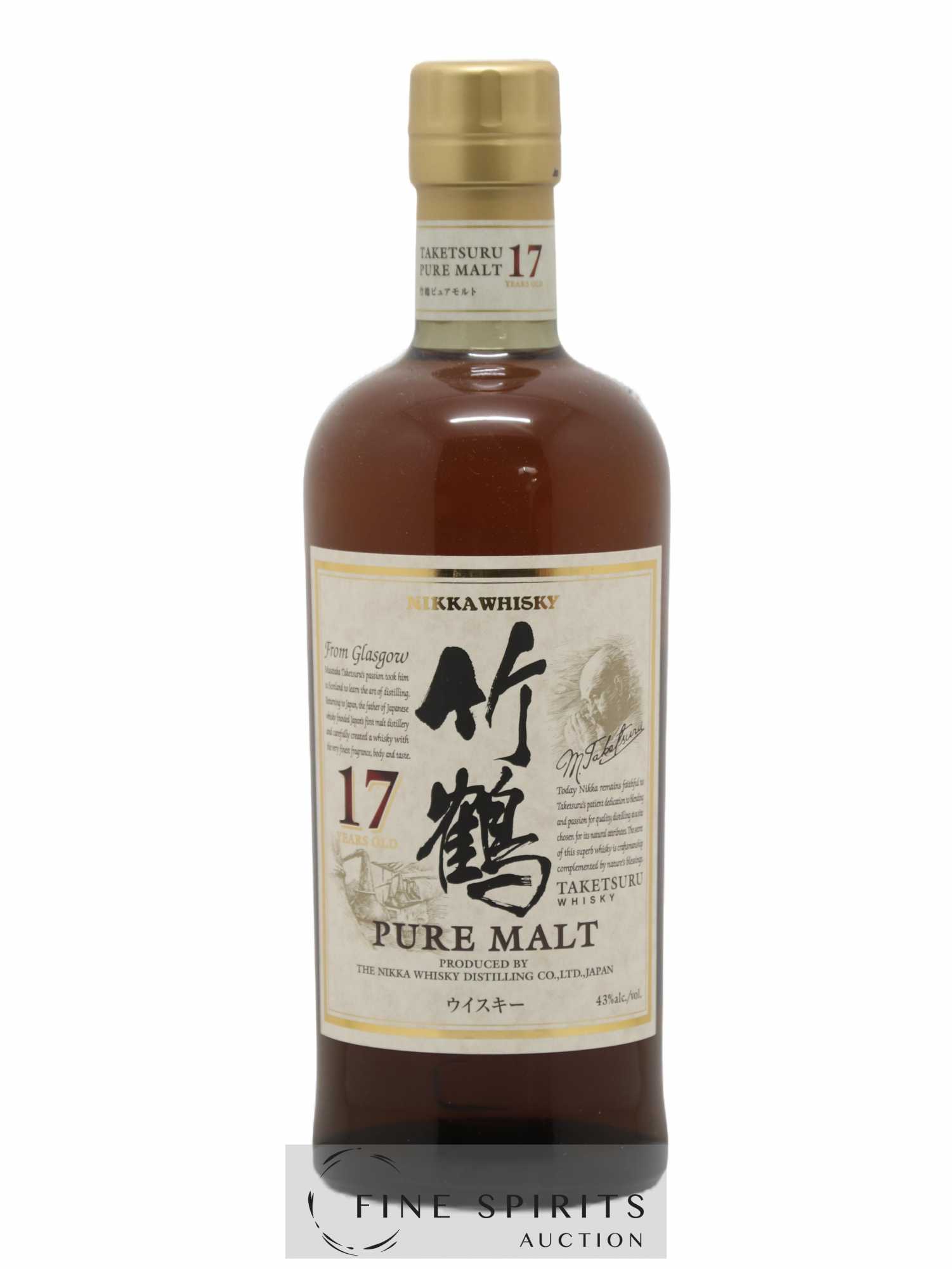 Taketsuru 17 years Of. Pure Malt Nikka Whisky - Lot de 1 bouteille - 1
