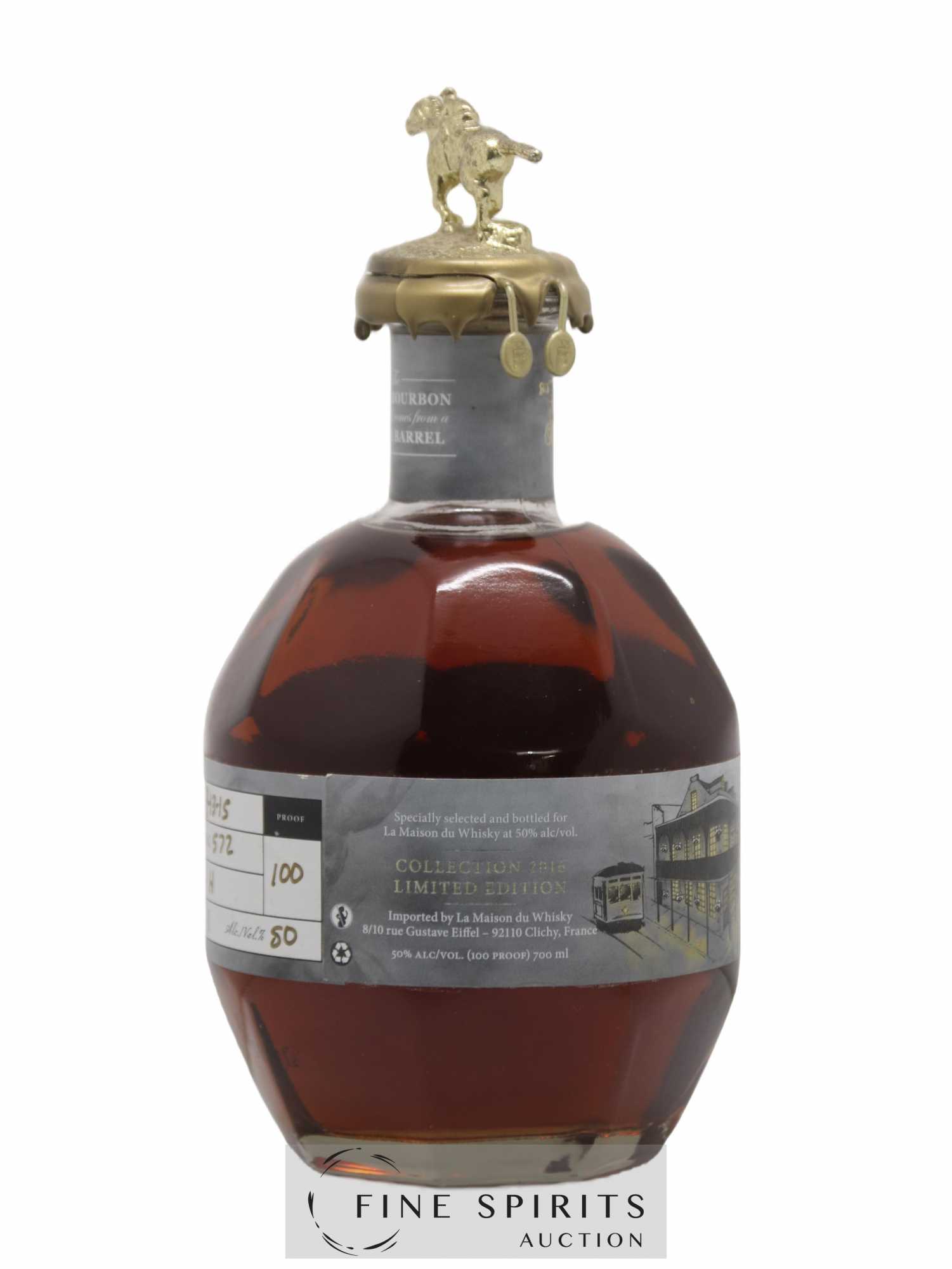 Blanton's Of. Collection 2016 Warehouse H - Barrel n°572 - dumped 2015 LMDW Limited Edition - Lot of 1 bottle - 2