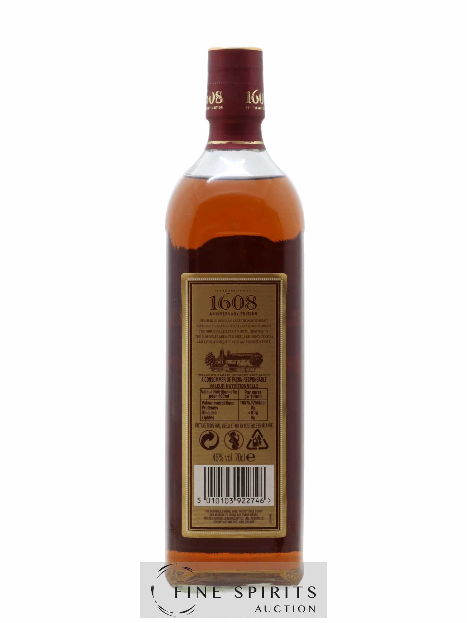 Bushmills Of. 1608 Anniversary Edition - Lot de 1 bouteille - 2