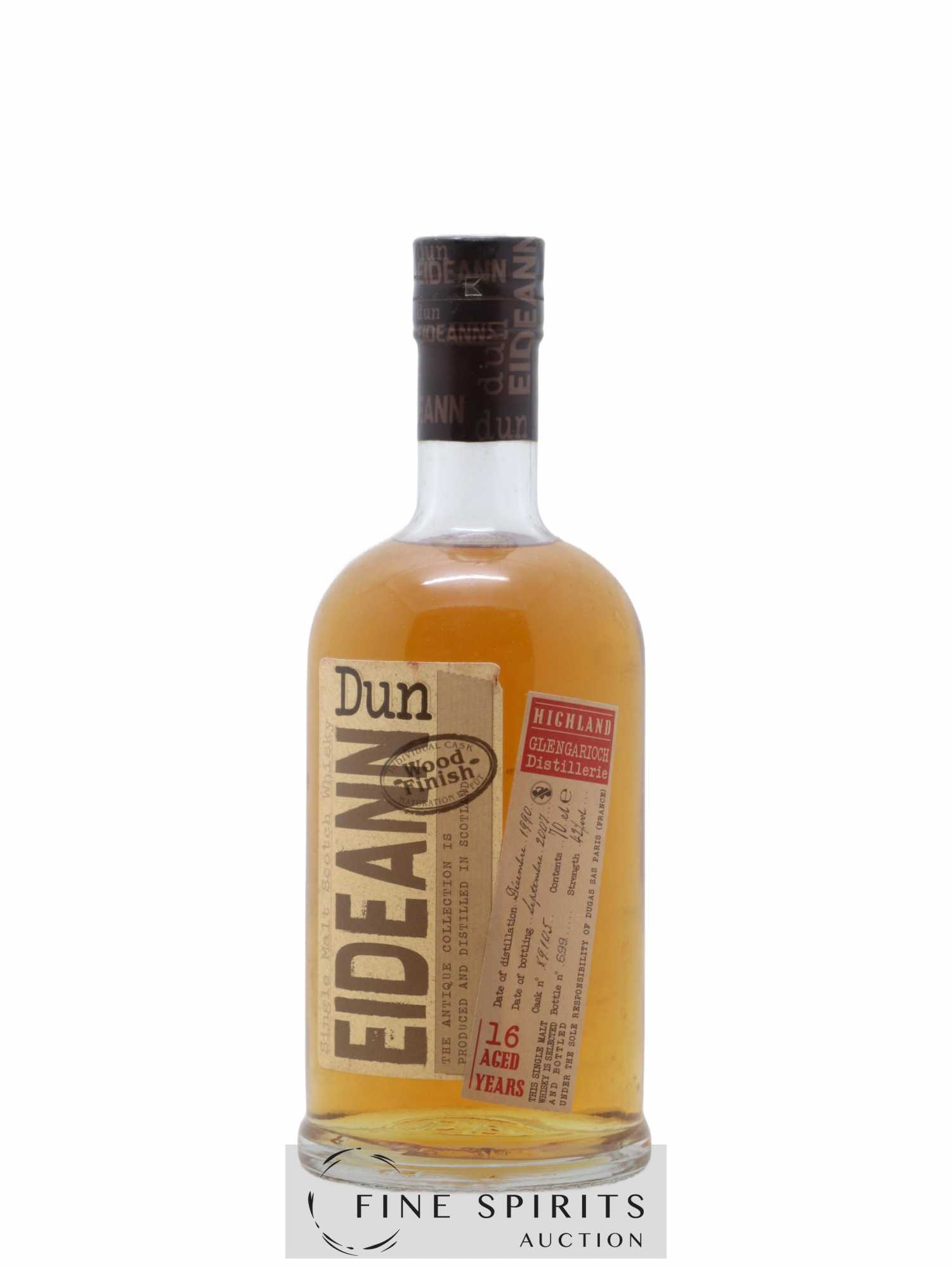 Glen Garioch 16 years 1990 Dun Eideann Cask n°89105 - bottled 2007 Dugas - Lot de 1 bouteille - 0