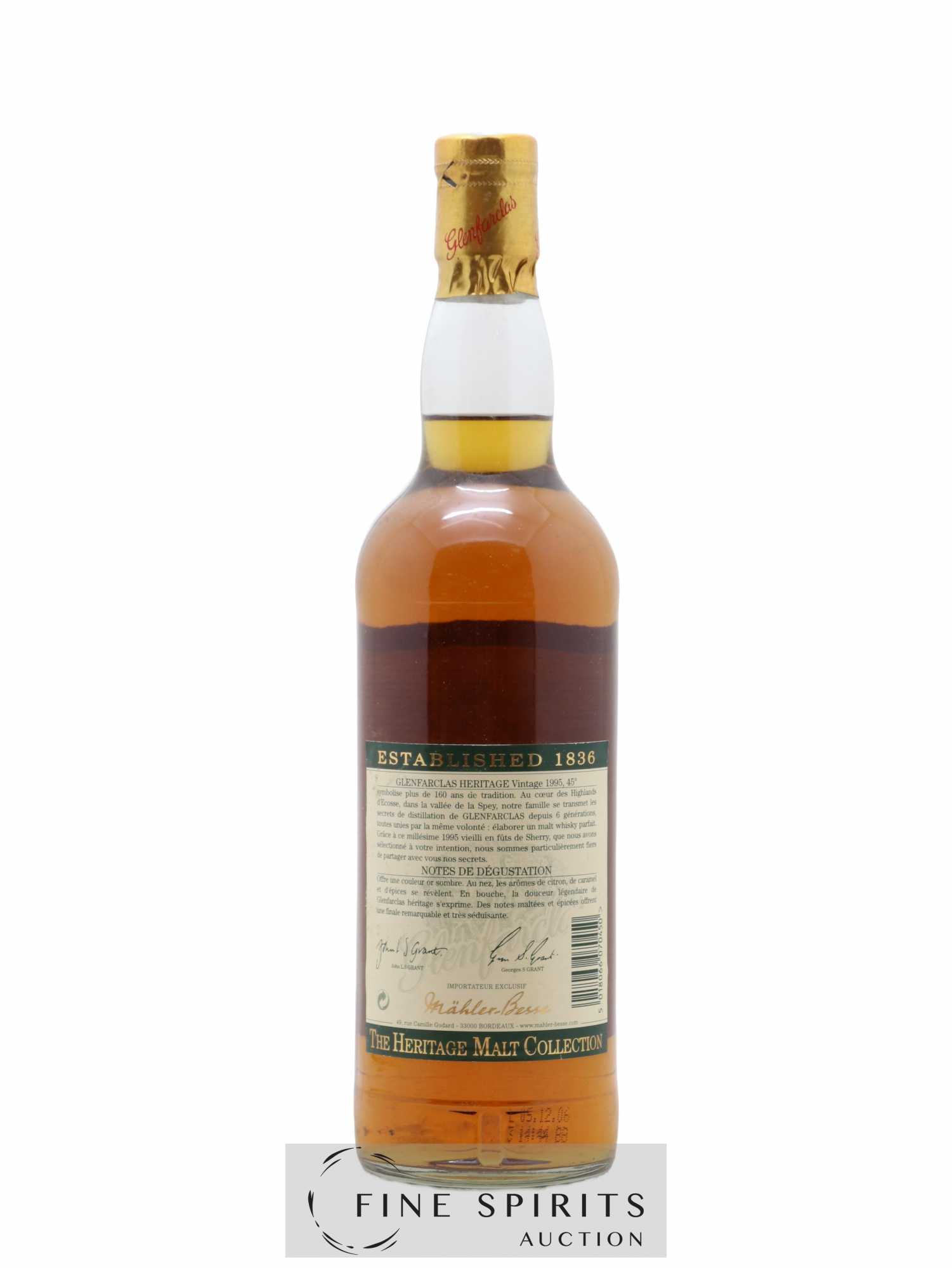 Glenfarclas 1995 Of. Heritage Sherry Casks matured - bottled 2006 The Malt Collection - Posten von 1 Flasche - 2