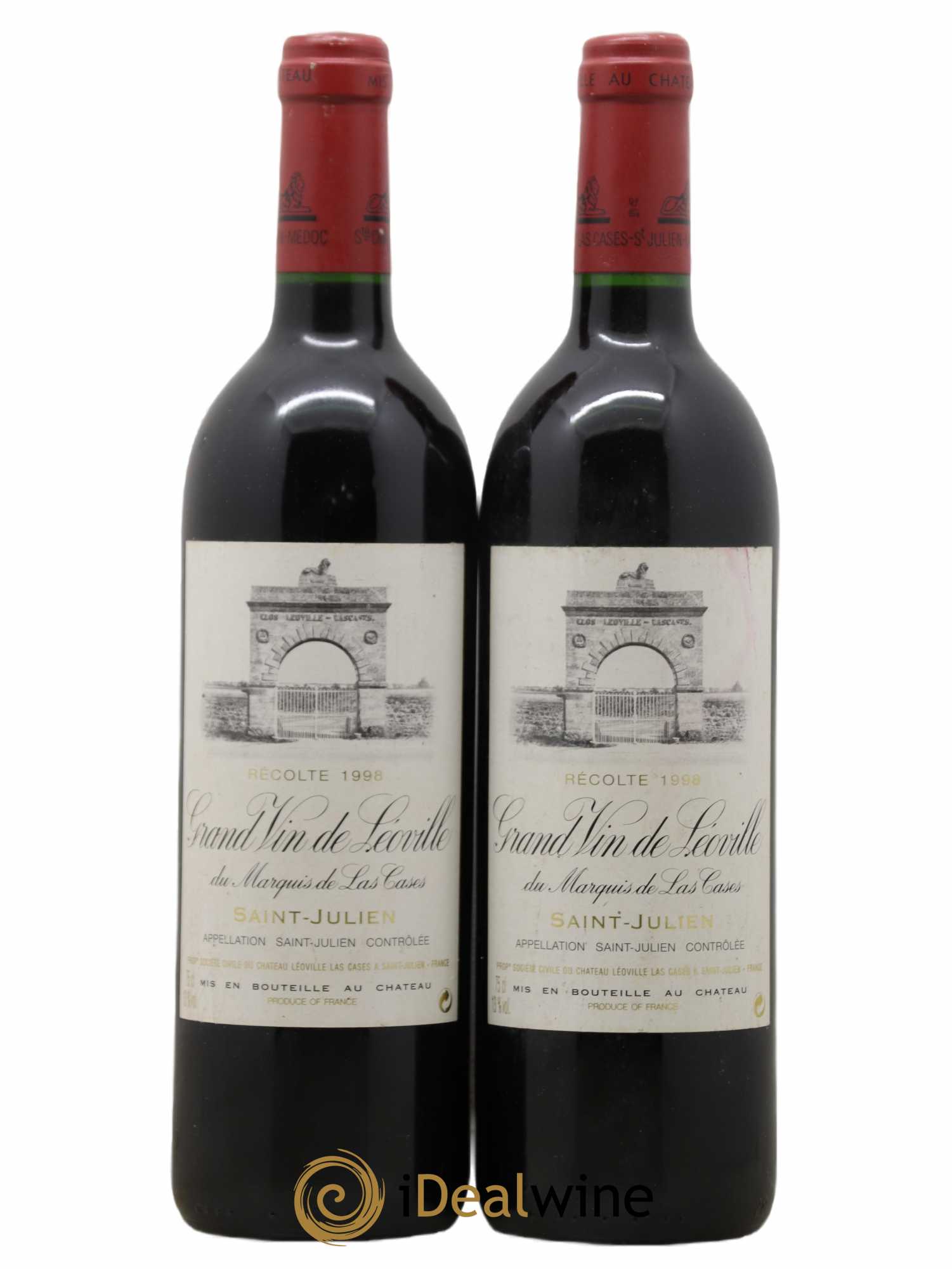 Château Léoville Las Cases 2ème Grand Cru Classé 1998 - Lot de 2 bouteilles - 0