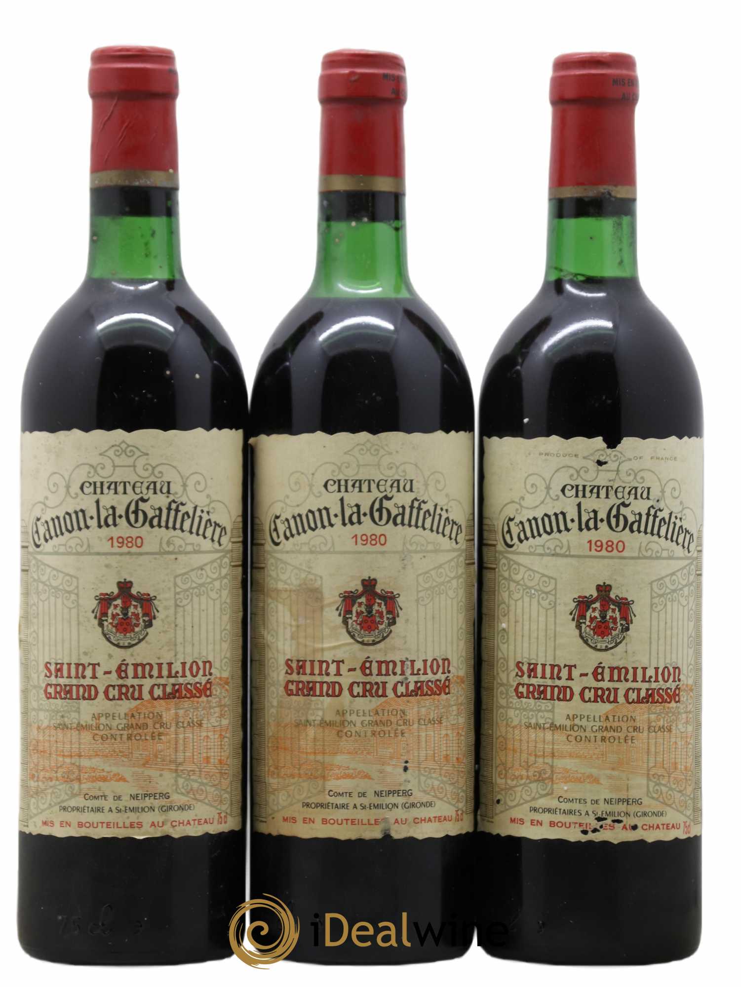 Château Canon la Gaffelière 1er Grand Cru Classé B 1980 - Lot de 3 bouteilles - 0