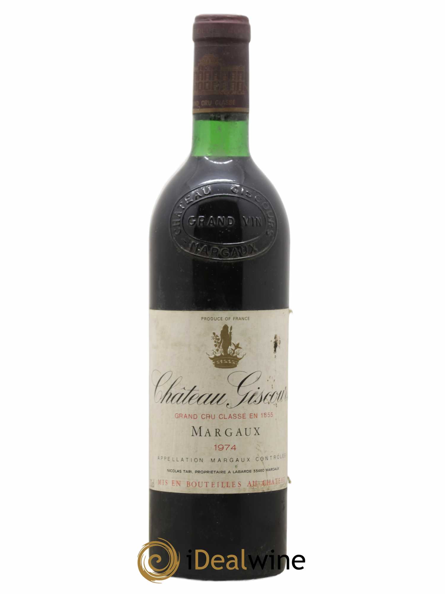 Château Giscours 3ème Grand Cru Classé 1974 - Lot de 1 bouteille - 0
