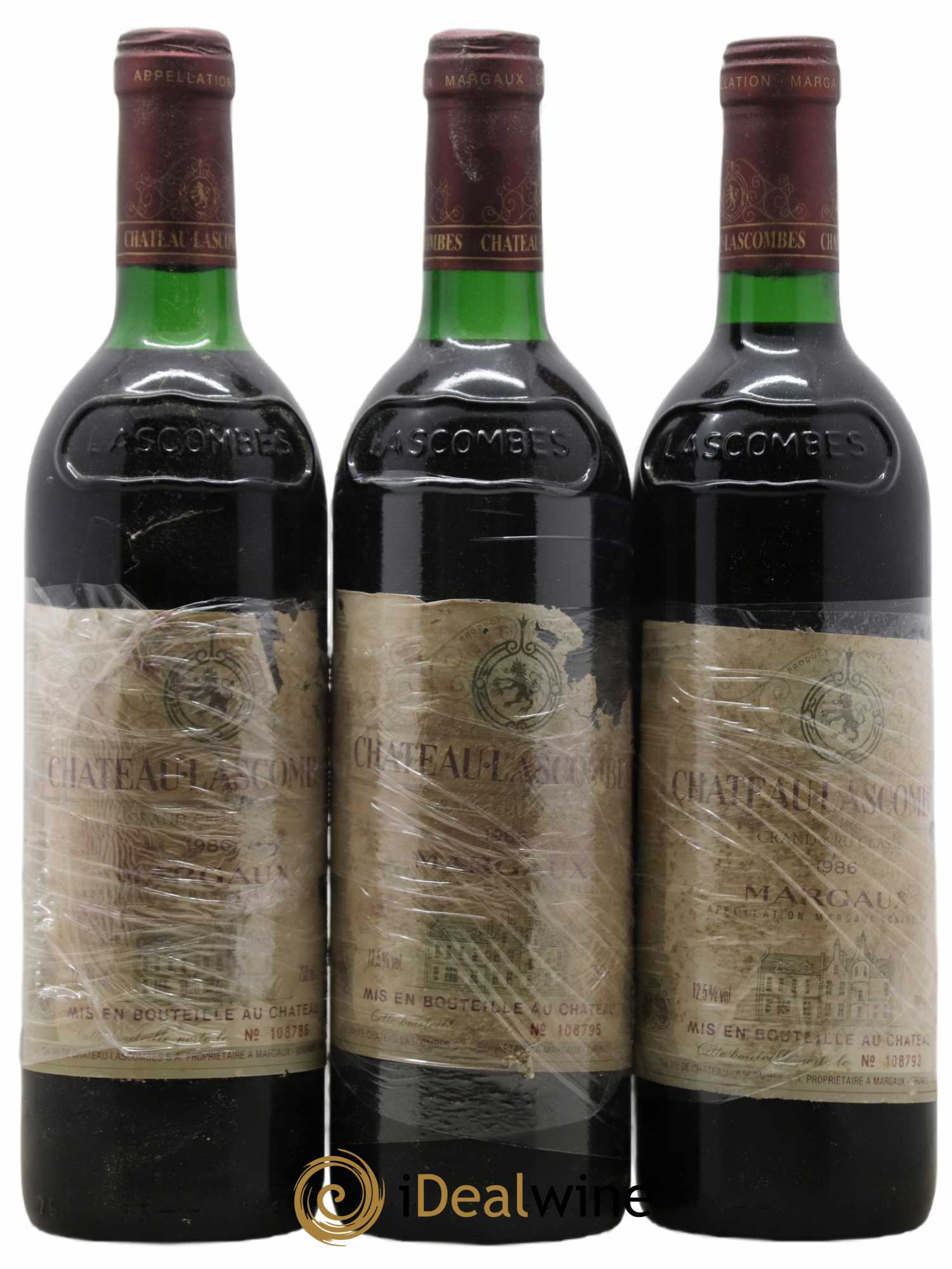 Château Lascombes 2ème Grand Cru Classé 1986 - Lot de 3 bouteilles - 0