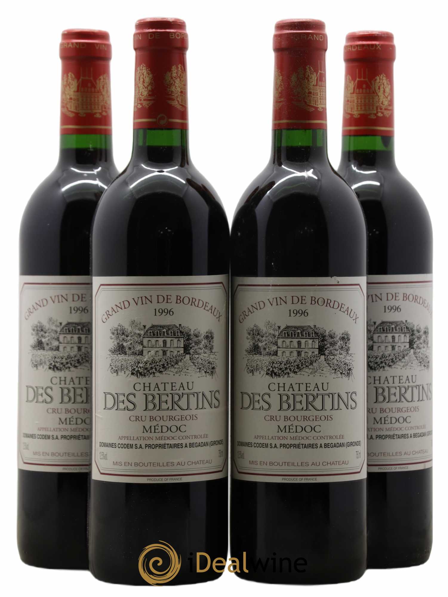 Médoc Château des Bertins 1996 - Posten von 4 Flaschen - 0