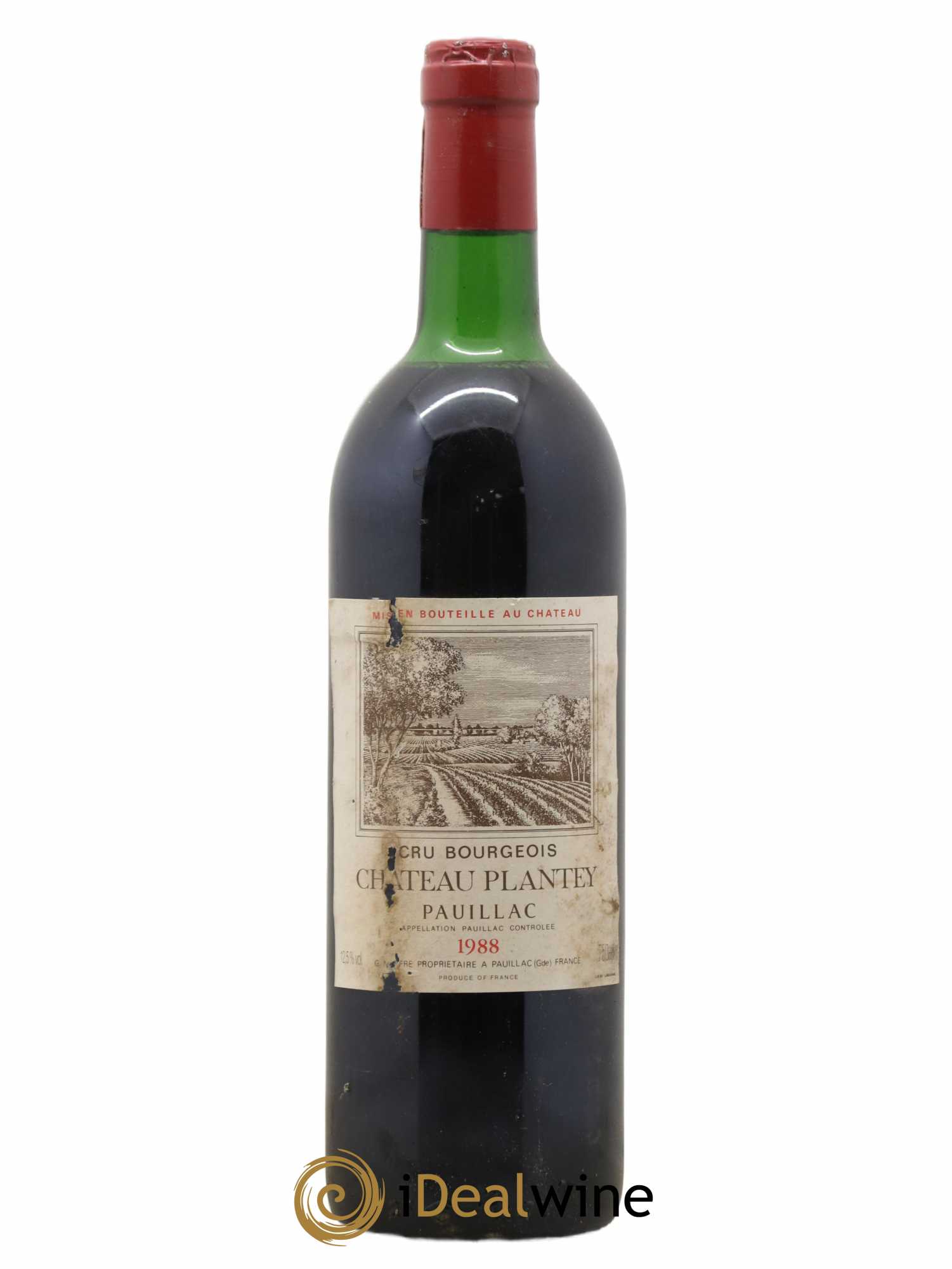 Château Plantey Cru Bourgeois 1988 - Lot de 1 bouteille - 0