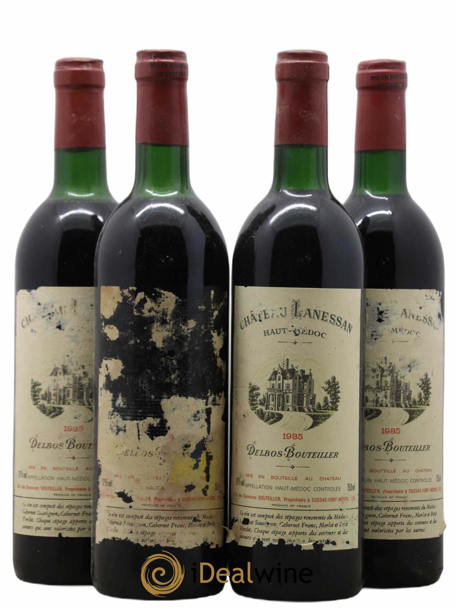 Château Lanessan Cru Bourgeois 1985 - Lot de 4 bouteilles - 0