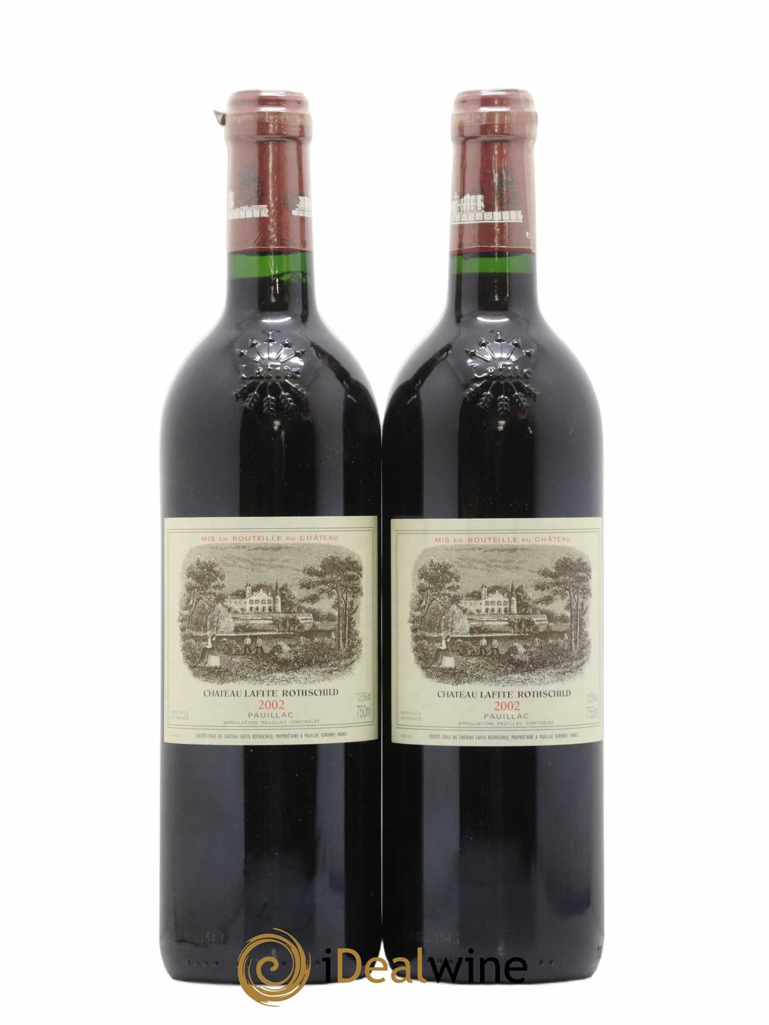 Château Lafite Rothschild 1er Grand Cru Classé 2002 - Lot de 2 bouteilles - 0
