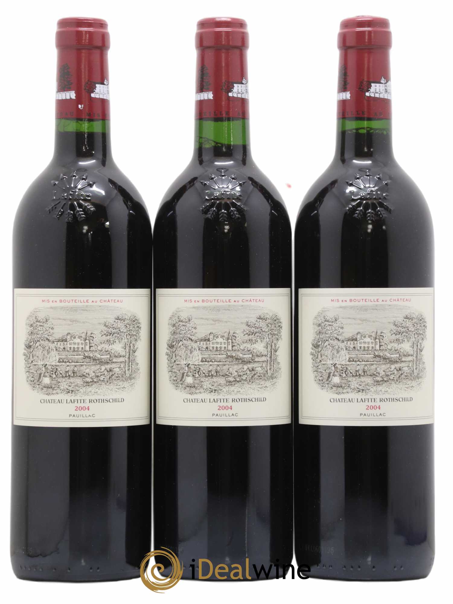 Château Lafite Rothschild 1er Grand Cru Classé 2004 - Lot de 3 bouteilles - 0