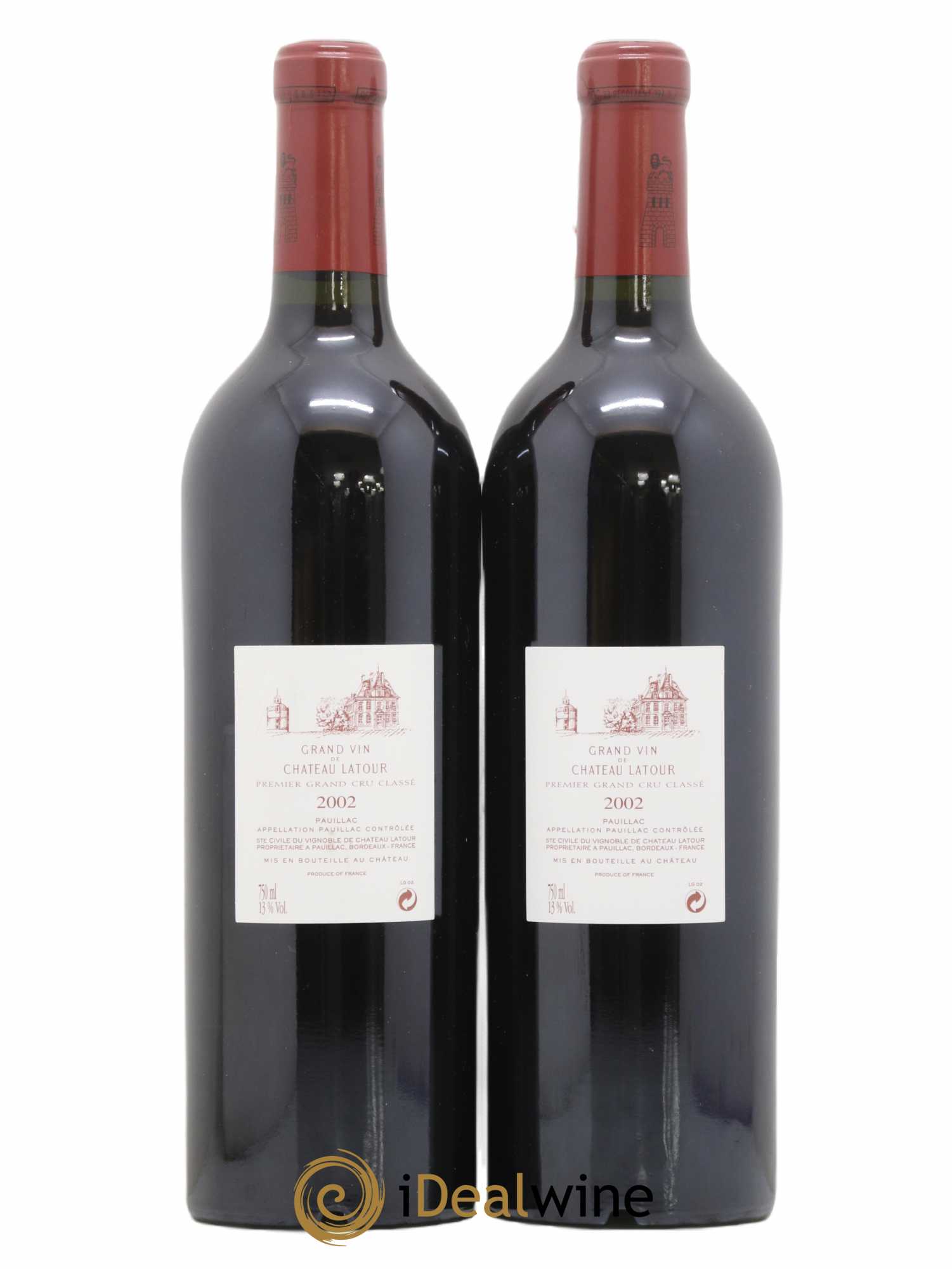 Château Latour 1er Grand Cru Classé 2002 - Lot of 2 bottles - 1