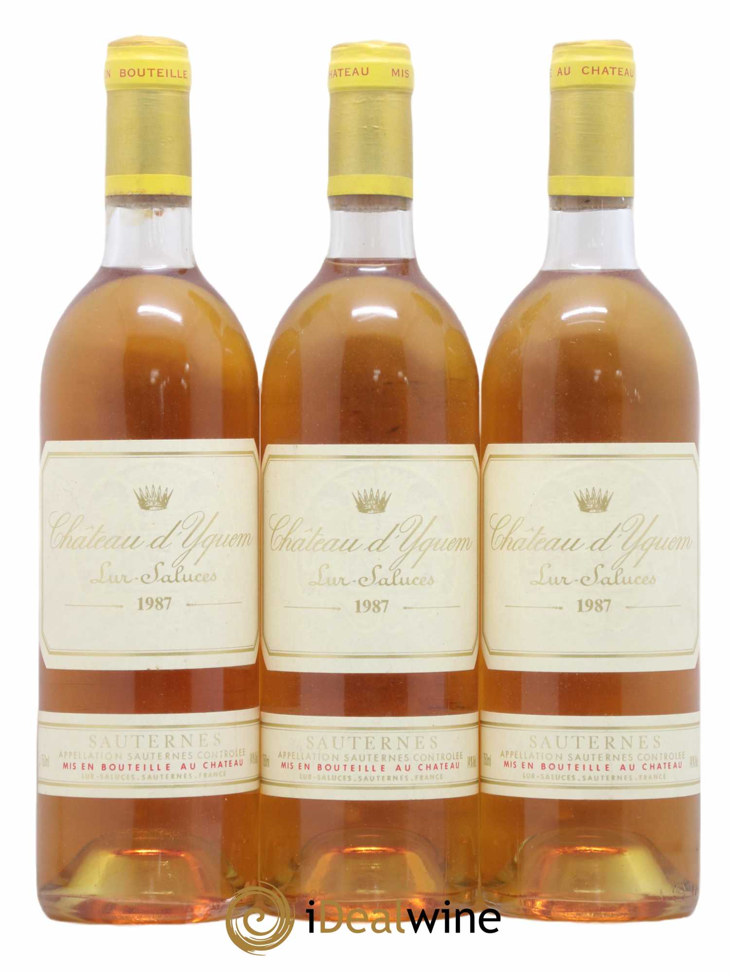 Château d' Yquem 1er Cru Classé Supérieur 1987 - Lotto di 3 bottiglie - 0