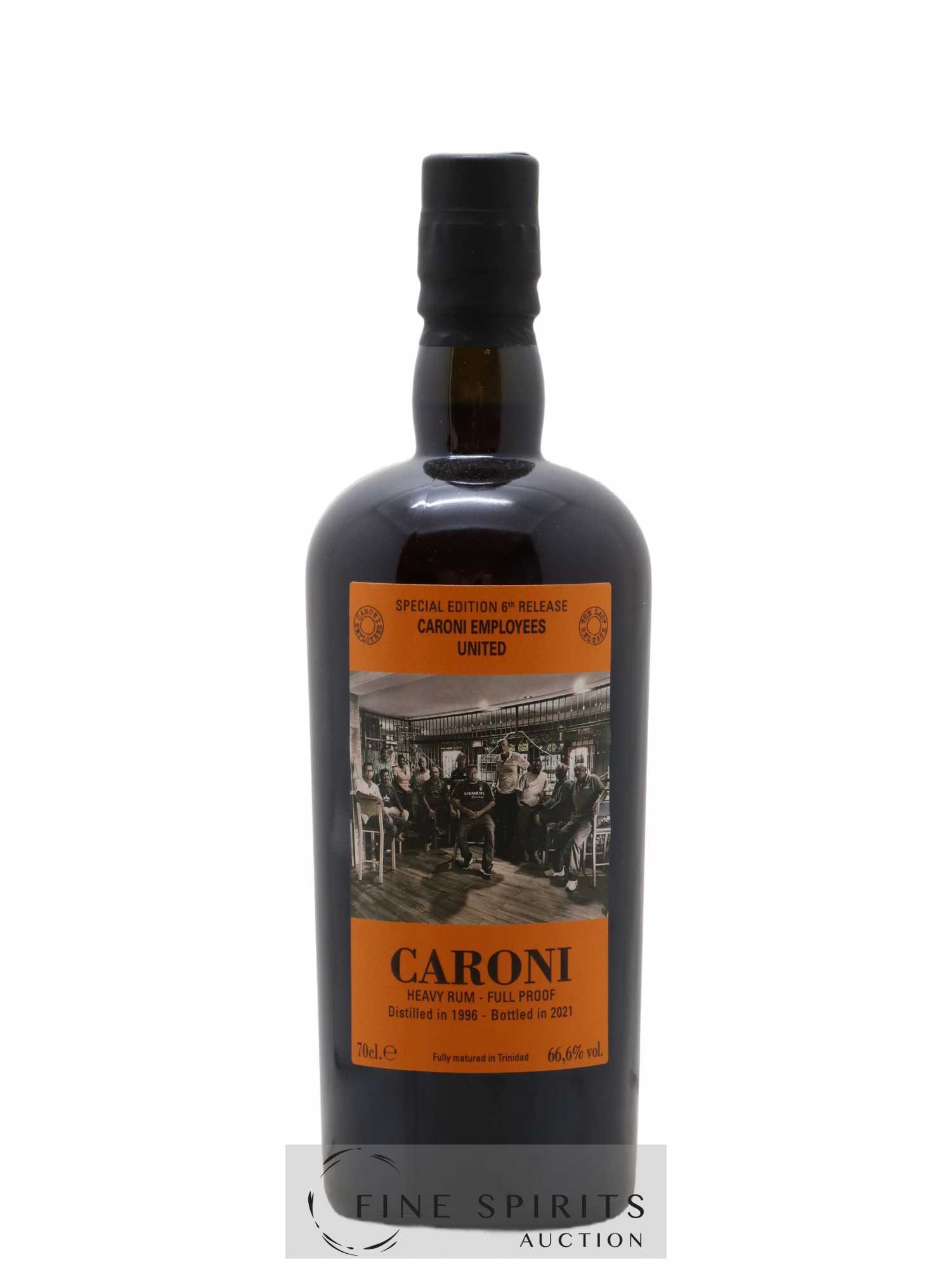 Caroni 1996 Velier Special Edition 6th Release - One of 754 - bottled 2021 Caroni Employees United - Lot of 1 bottle - 1