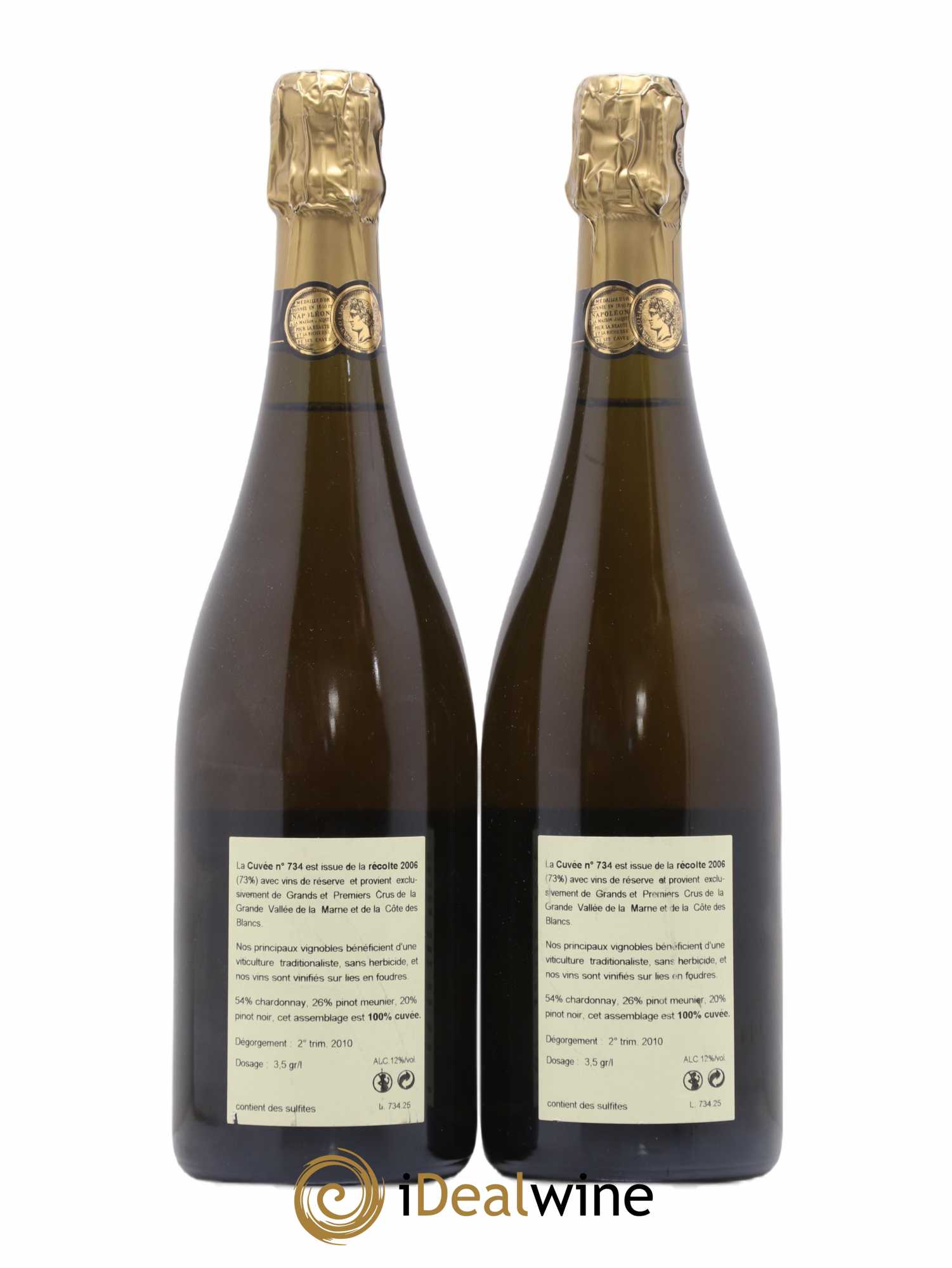 Cuvée 734 Jacquesson - Lot de 2 bouteilles - 1