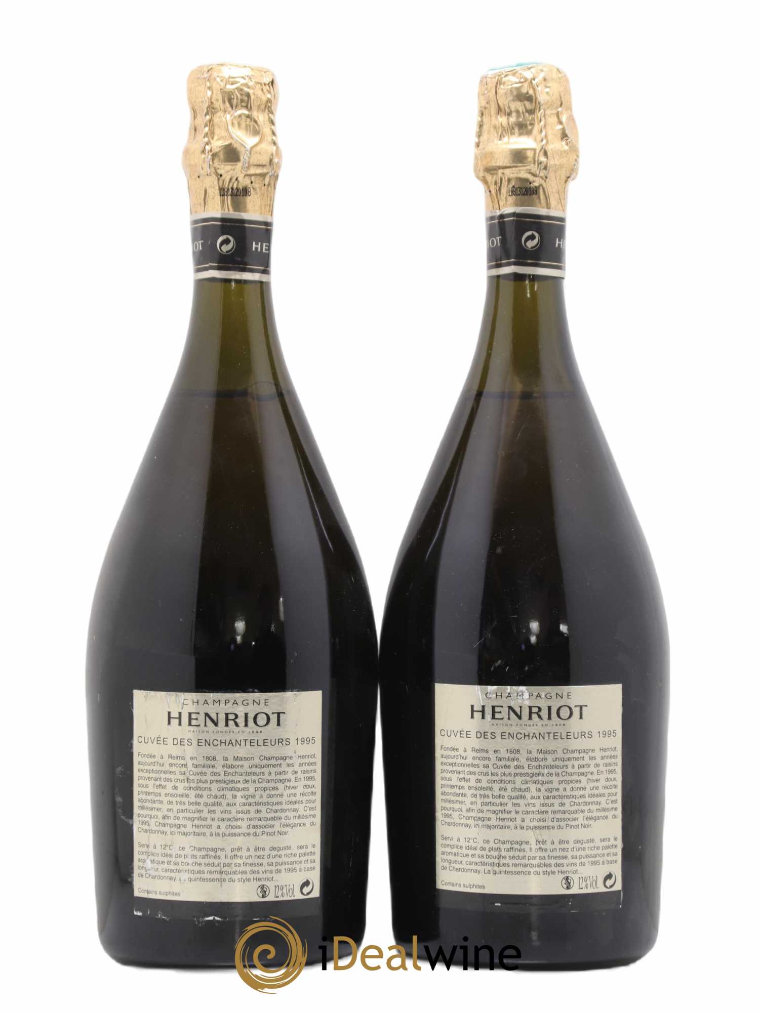 Cuvée des Enchanteleurs Henriot 1995 - Lot de 2 bouteilles - 1