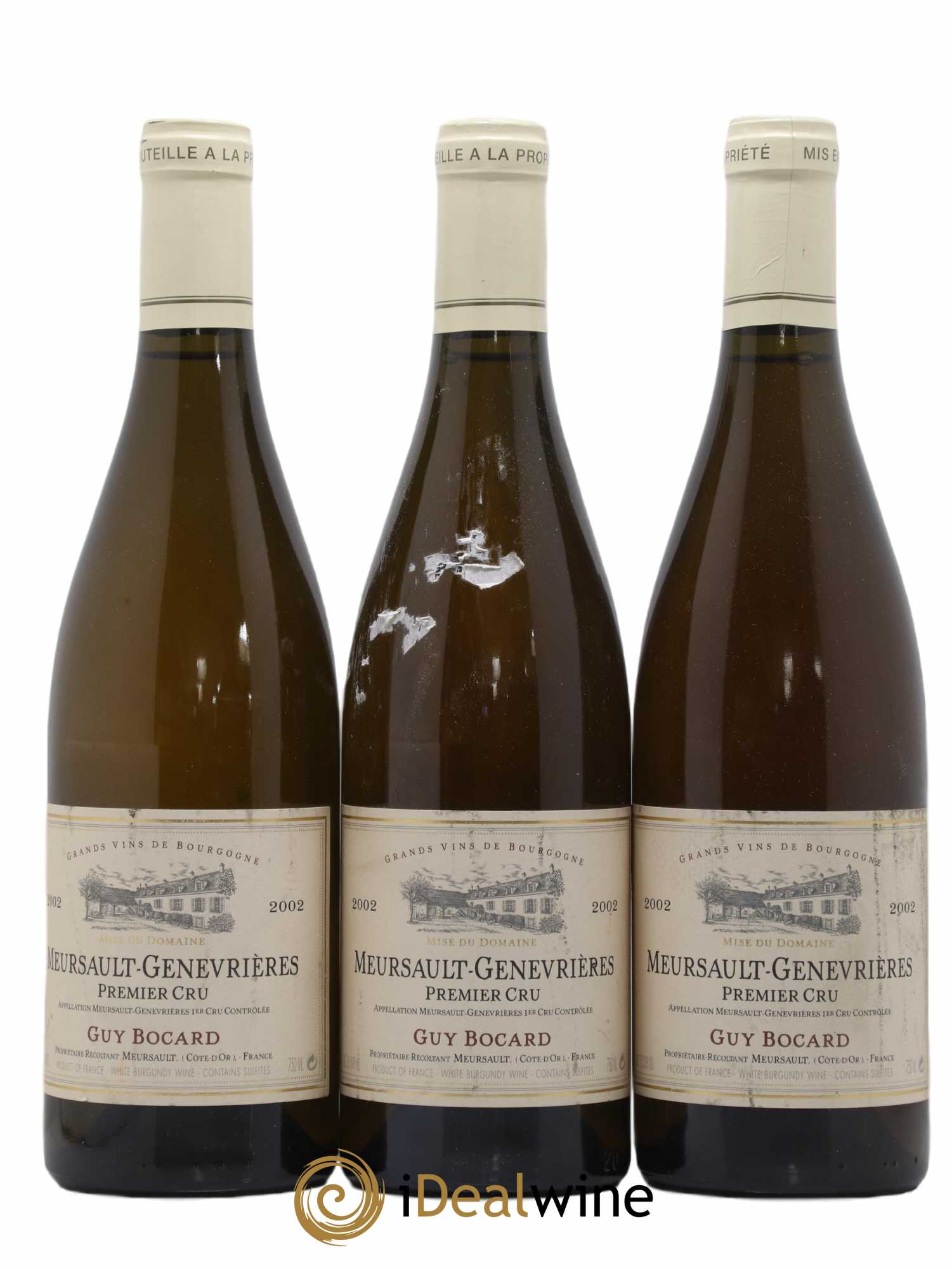 Meursault 1er Cru Les Genevrières Domaine Guy Bocard 2002 - Posten von 3 Flaschen - 0