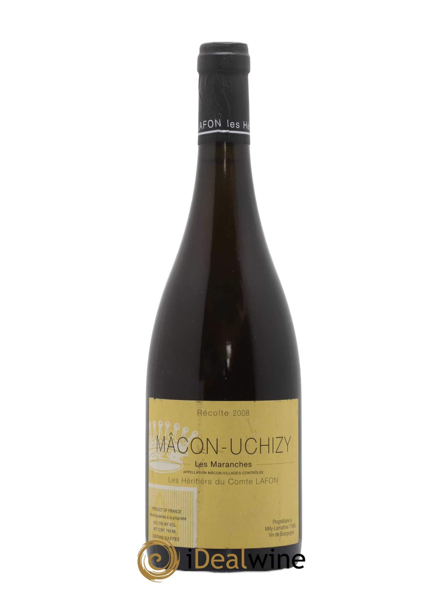 Mâcon Uchizy Les Maranches Héritiers du Comte Lafon (Domaine des) 2008 - Lot de 1 bouteille - 0