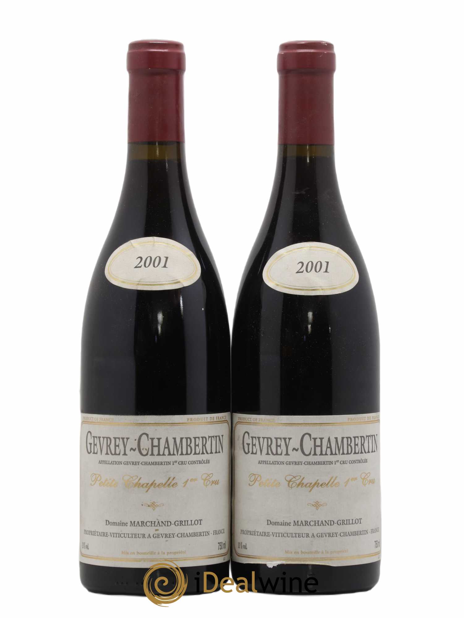 Gevrey-Chambertin 1er Cru Petite Chapelle Domaine Marchand Grillot 2001 - Posten von 2 Flaschen - 0