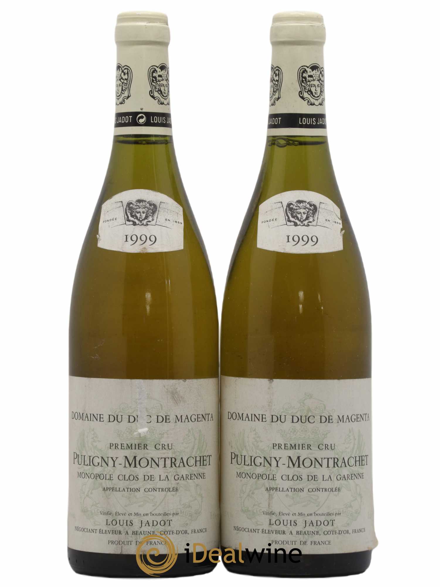 Puligny-Montrachet 1er Cru La Garenne - Domaine Duc de Magenta Maison Louis Jadot 1999 - Lot de 2 bouteilles - 0