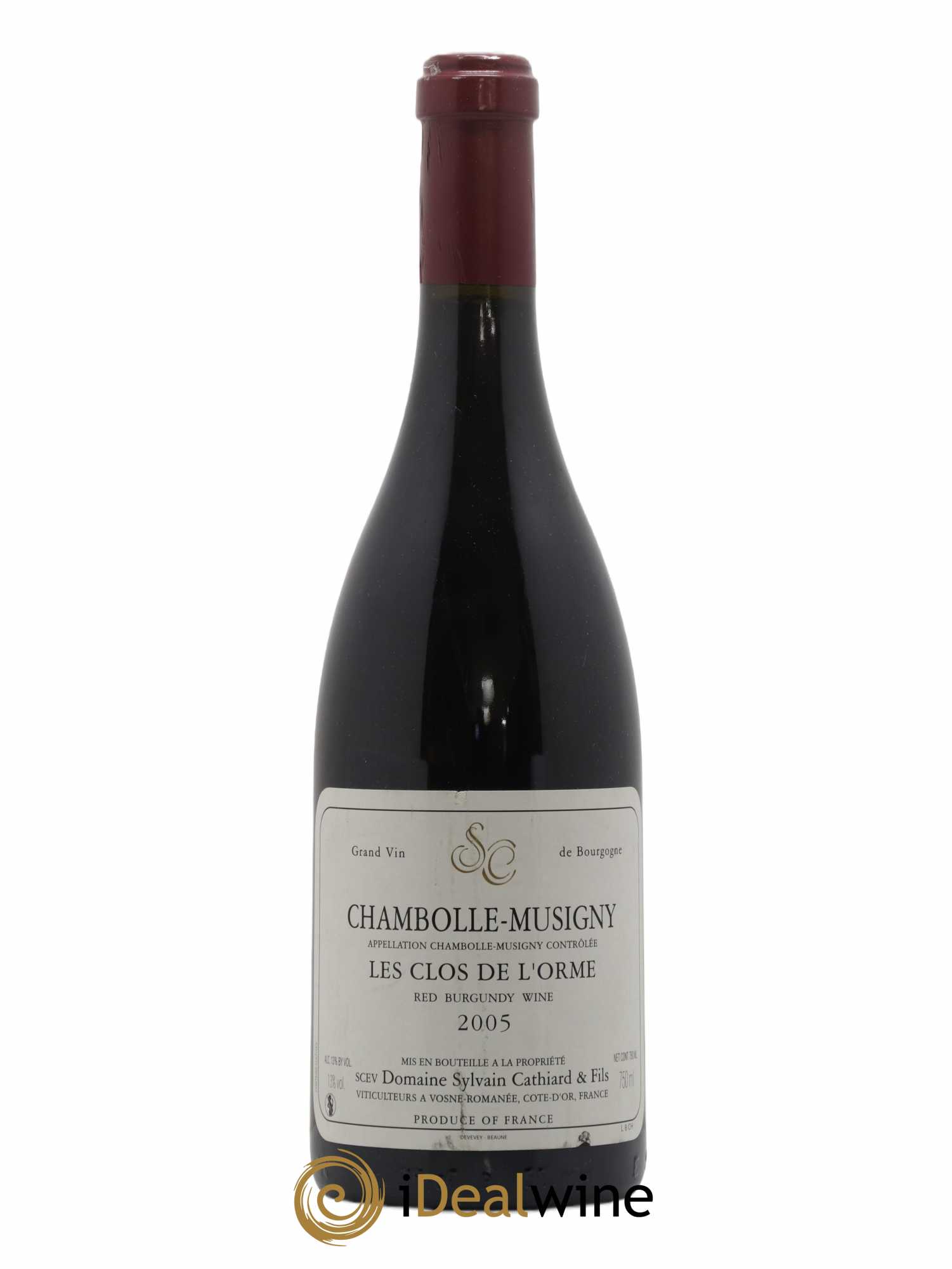 Chambolle-Musigny Les Clos de l'Orme Sylvain Cathiard & Fils 2005 - Lot de 1 bouteille - 0