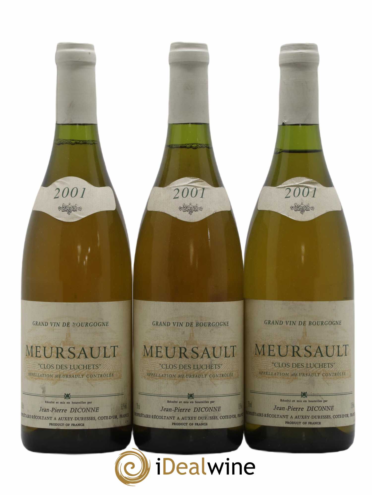Meursault Clos des Luchets Domaine Diconne 2001 - Posten von 3 Flaschen - 0