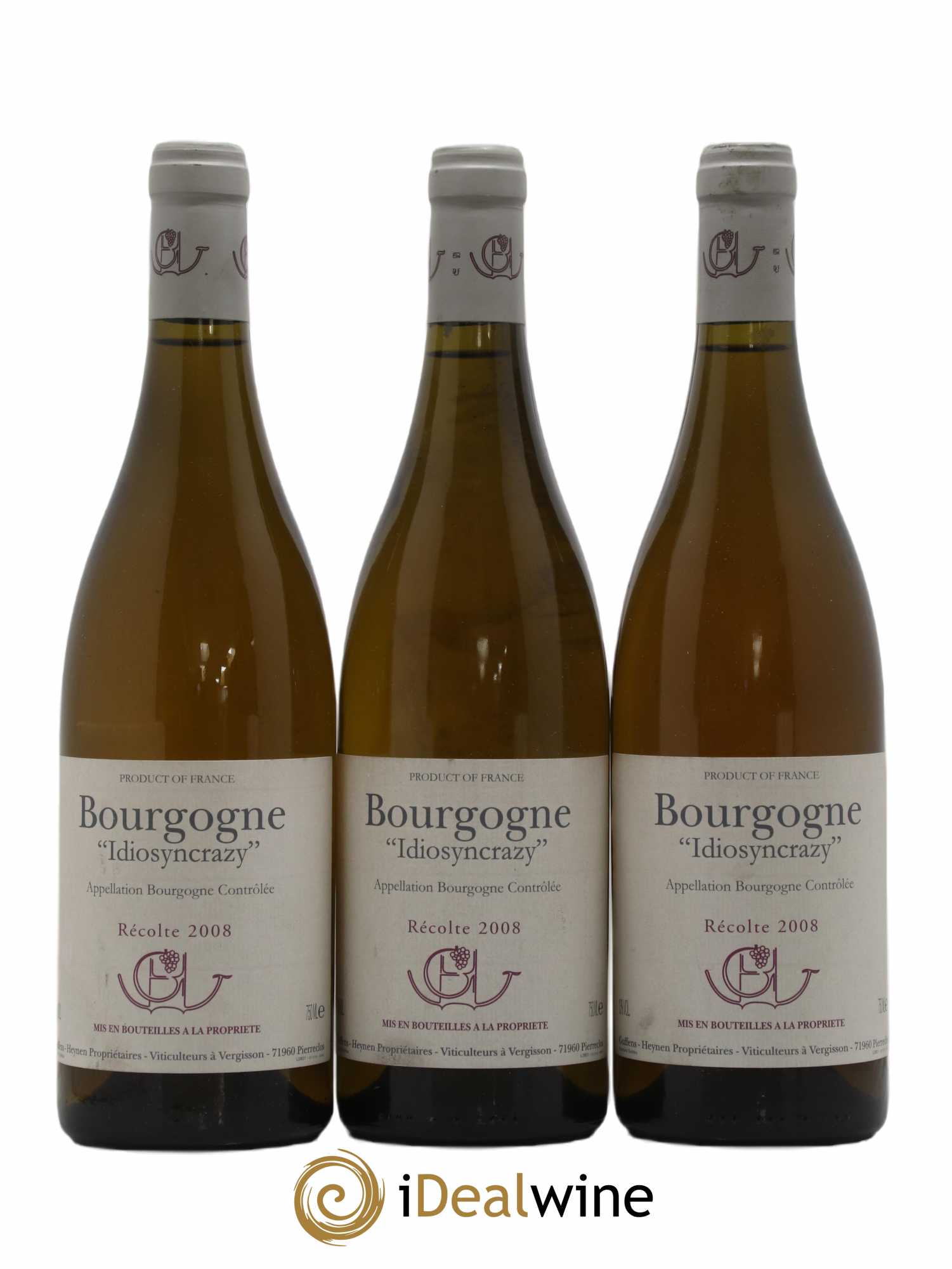 Bourgogne Idiosyncrazy Domaine Guffens Heynen 2008 - Posten von 3 Flaschen - 0