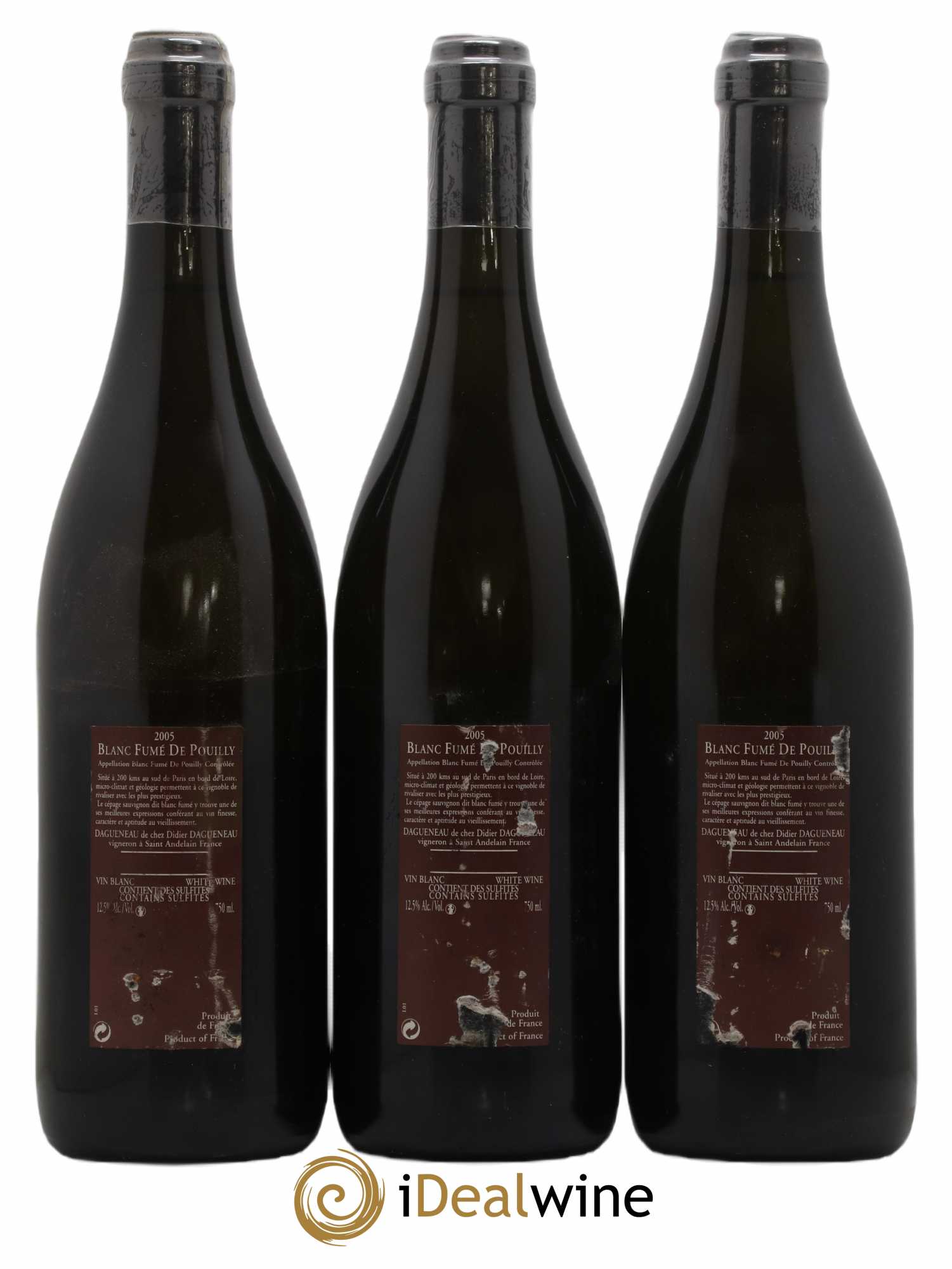 Vin de France (anciennement Pouilly-Fumé) Pur Sang Dagueneau (Domaine Didier - Louis-Benjamin) 2005 - Lot de 3 bouteilles - 1