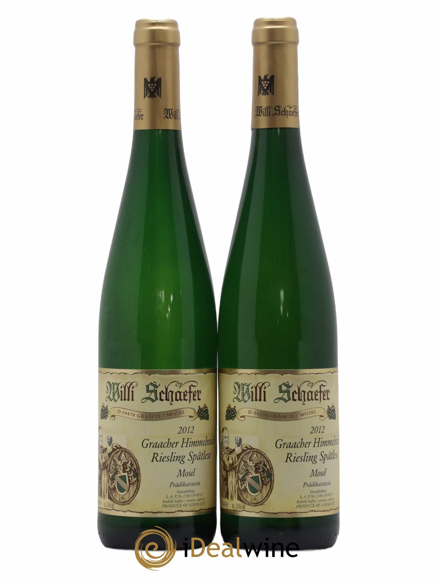 Riesling Willi Schaefer Graacher Himmelreich Spatlese 2012 - Lot de 2 bouteilles - 0