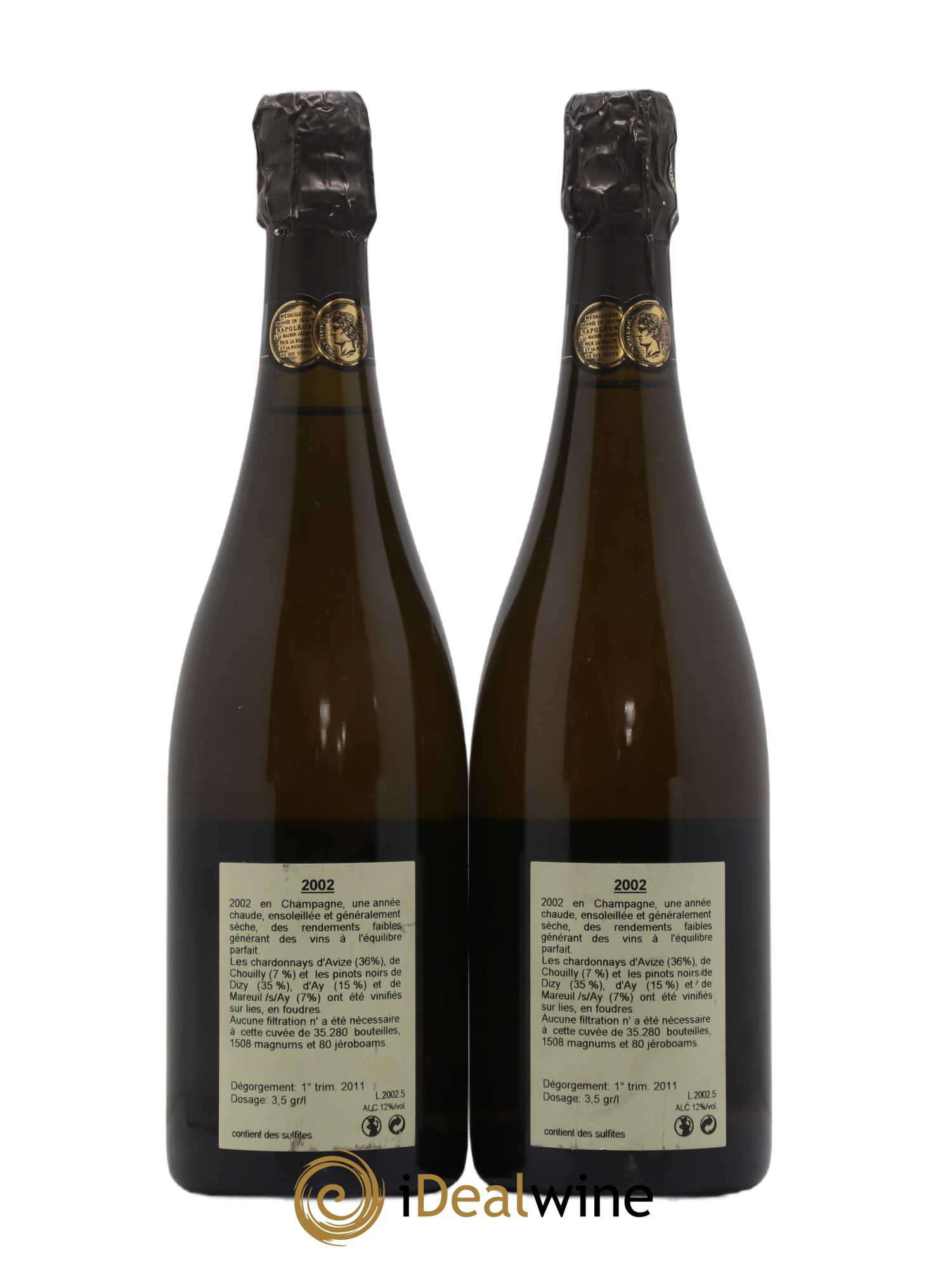 Millésimé Jacquesson 2002 - Lot de 2 bouteilles - 1