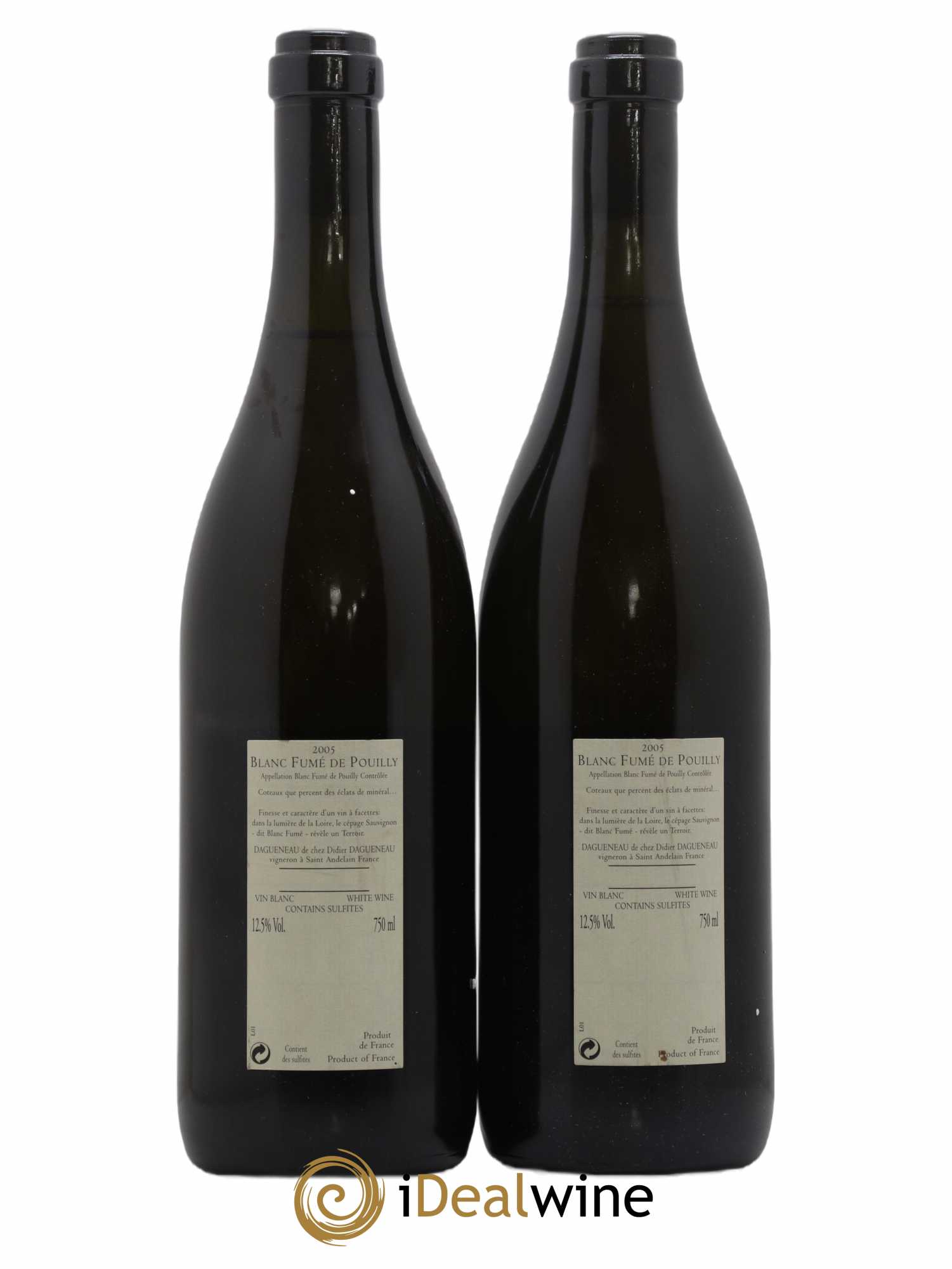 Pouilly-Fumé Blanc Fumé de Pouilly Dagueneau (Domaine Didier - Louis-Benjamin) 2005 - Lot de 2 bouteilles - 1